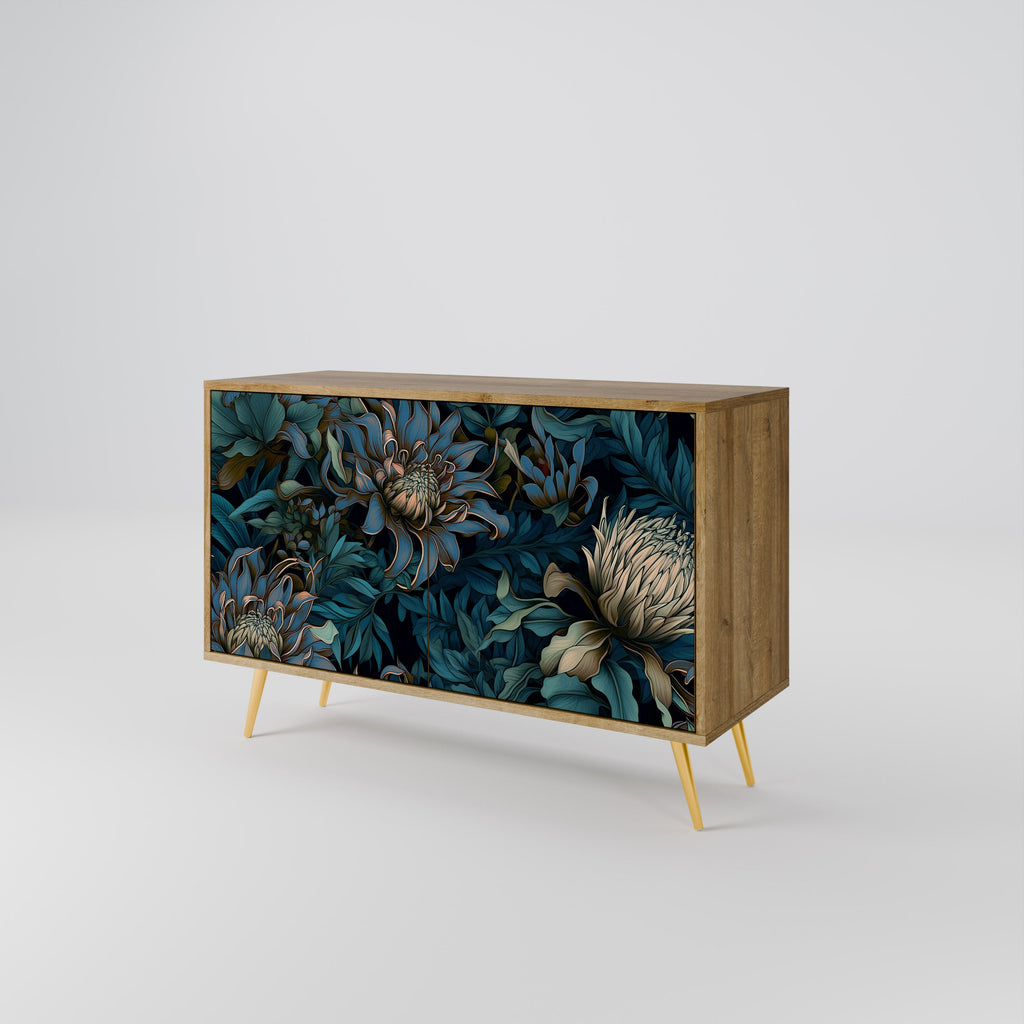 TWILIGHT BLOOM 2-Door Sideboard in Oak Effect