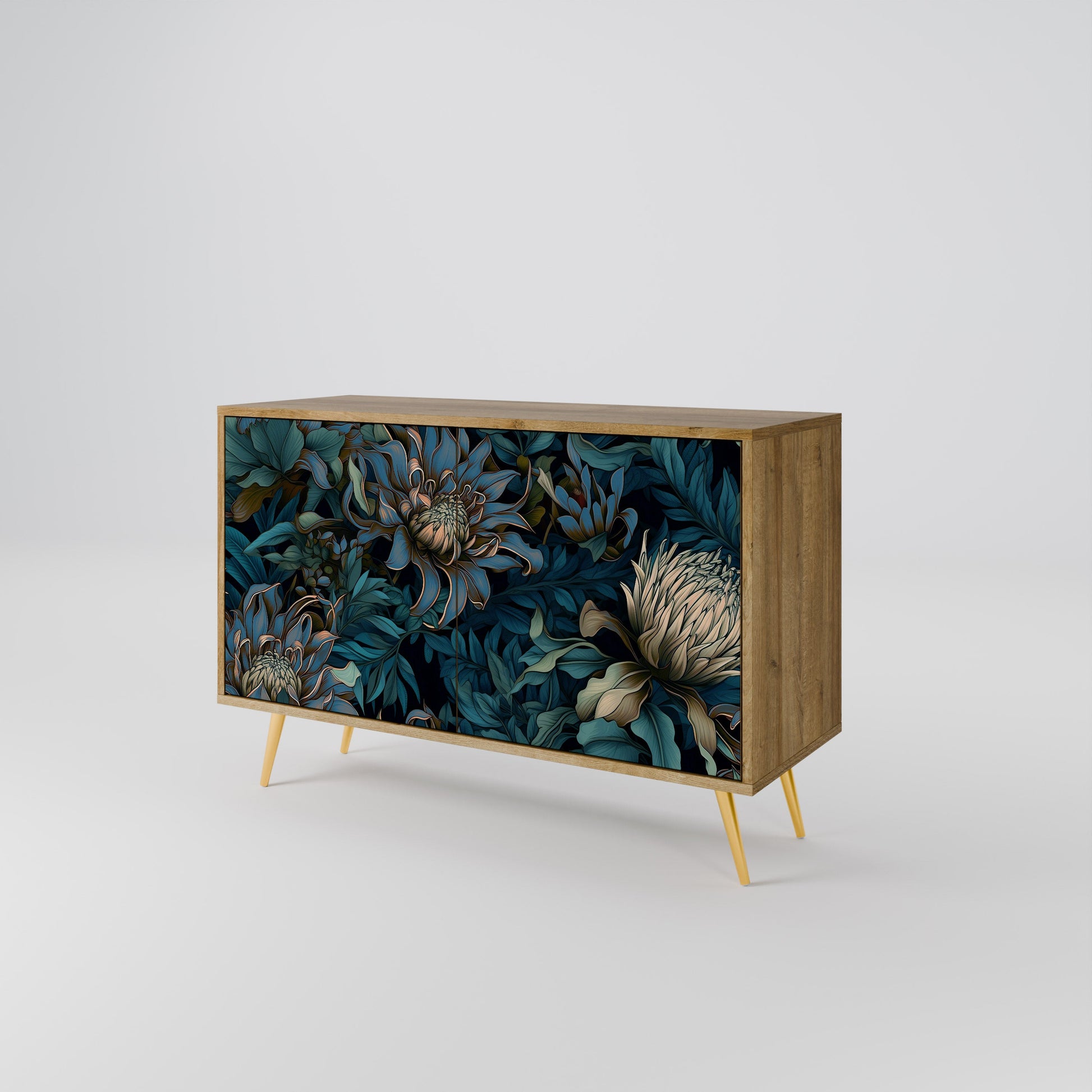 TWILIGHT BLOOM 2-Door Sideboard in Oak Effect
