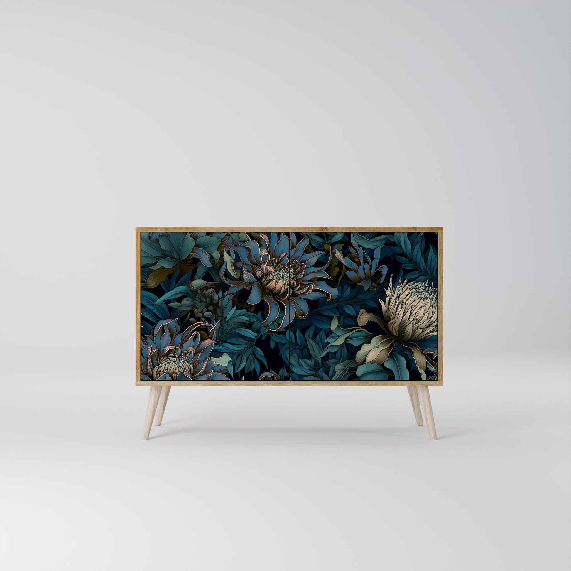 TWILIGHT BLOOM 2-Door Sideboard in Oak Effect