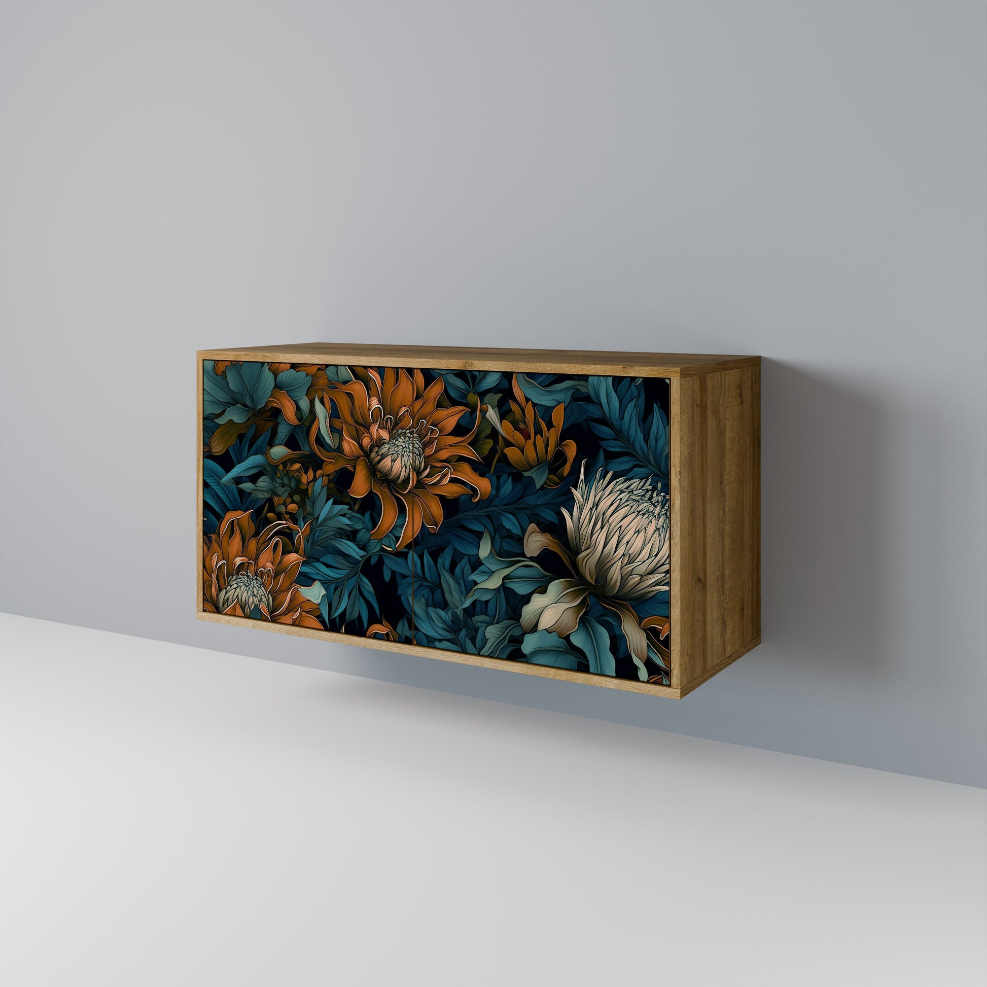 MORNING BLOOM 2-Door Sideboard in Oak Effect
