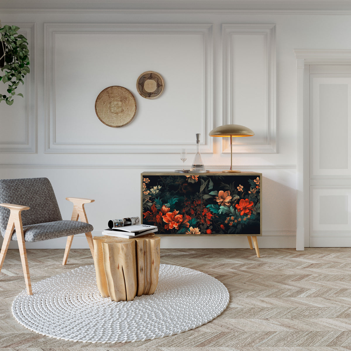 IMAGINARY BLOSSOM 2-Door Sideboard