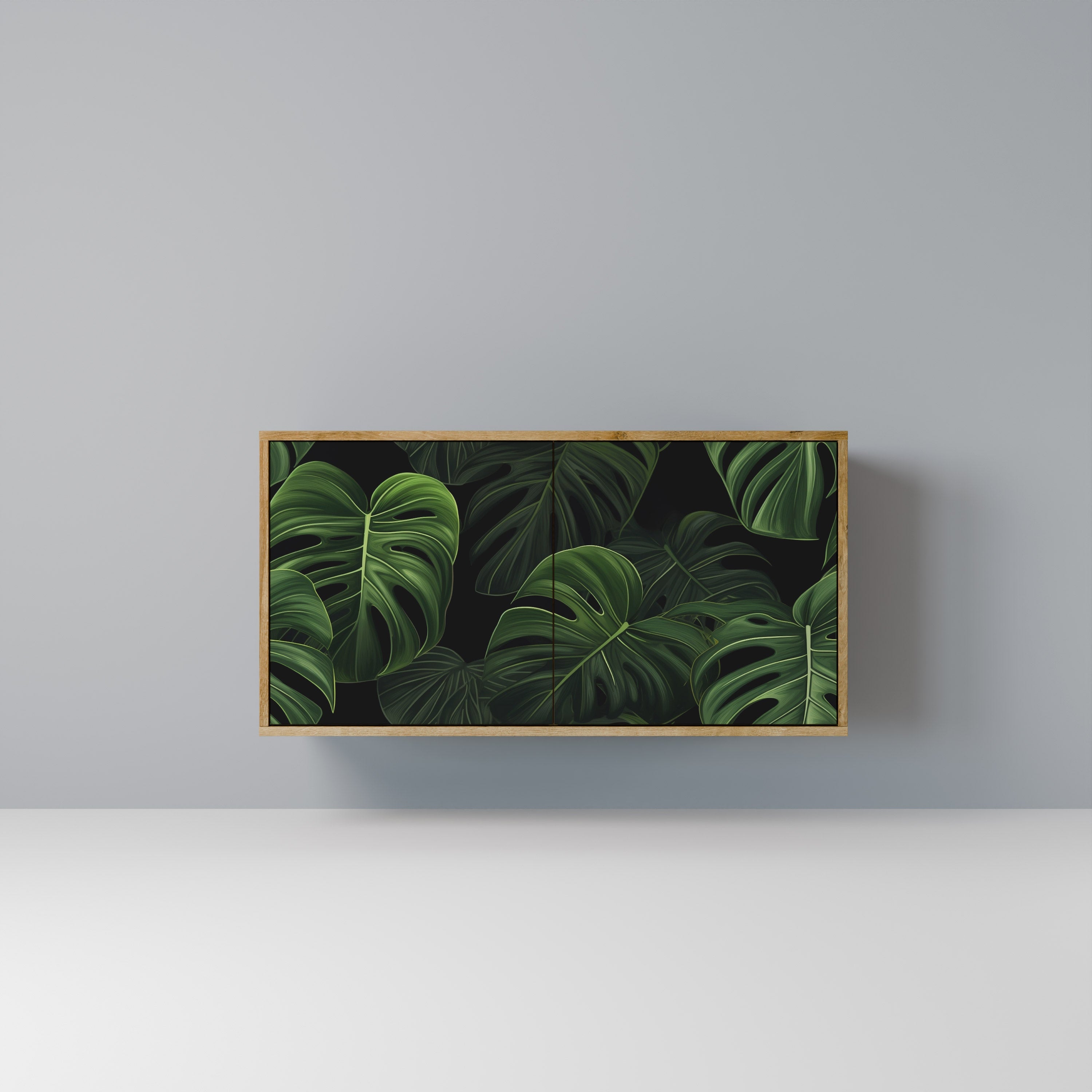 Buffet 2 portes INFINITE MONSTERA effet chêne
