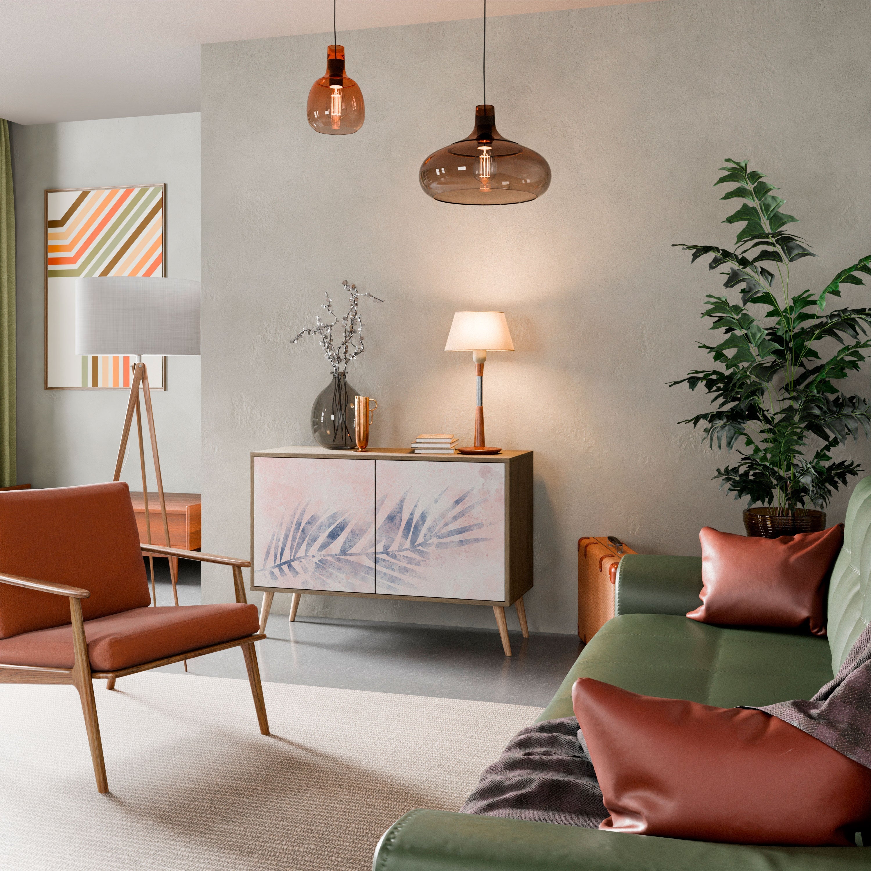 Buffet 2 portes TIMELESS FLOAT effet chêne