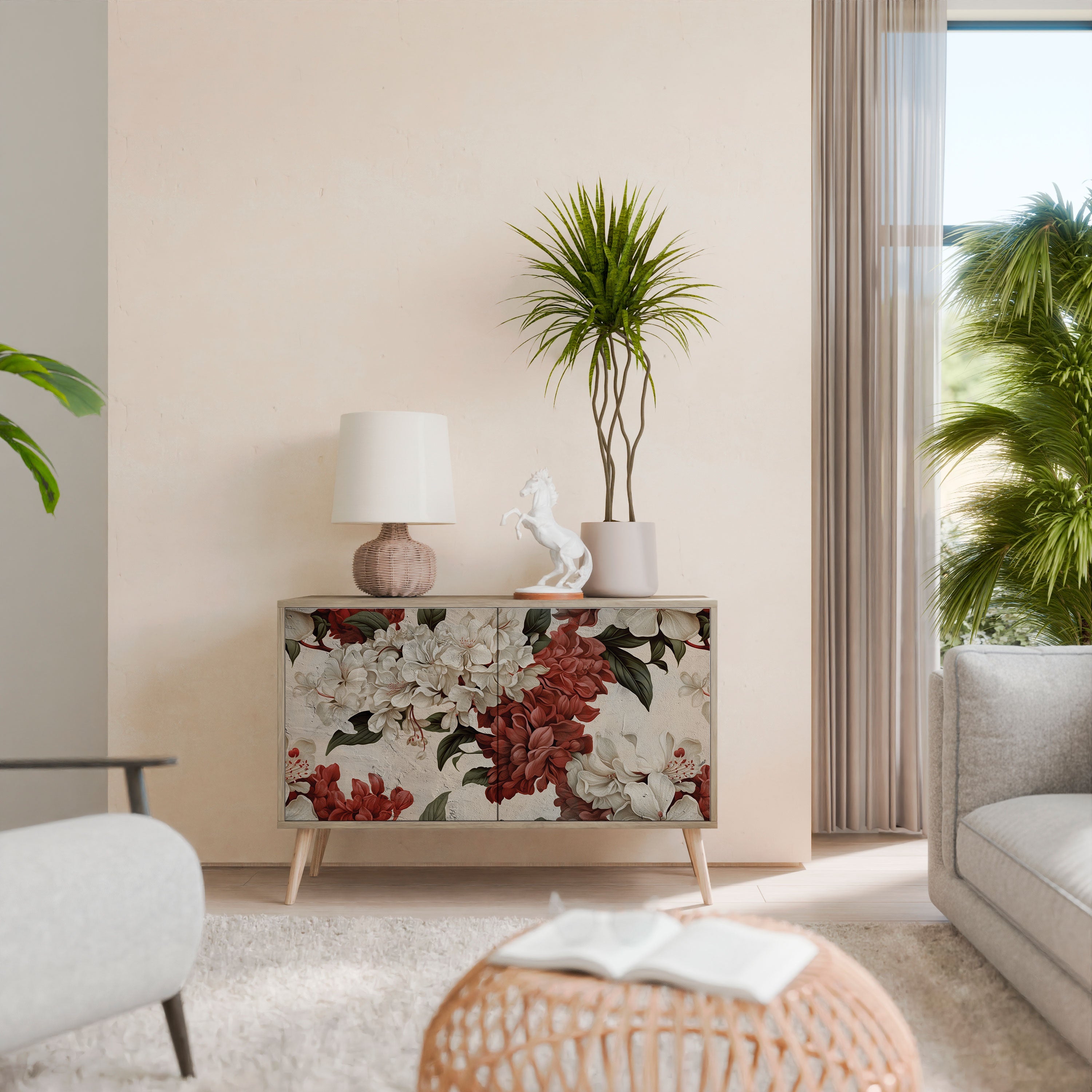 Buffet 2 portes EPHEMERAL DAYS effet chêne