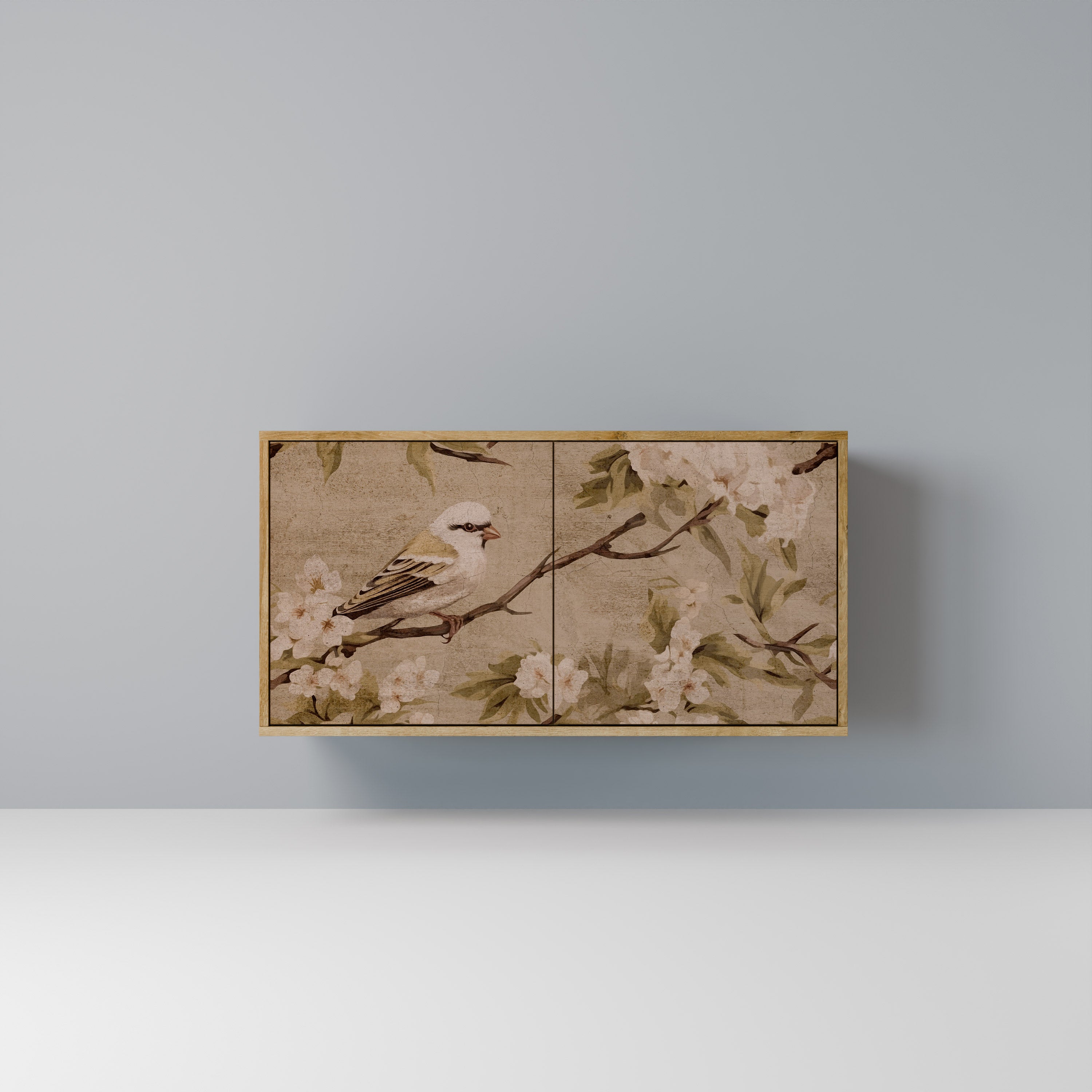 Buffet 2 portes PETAL DISTINGUISH effet chêne