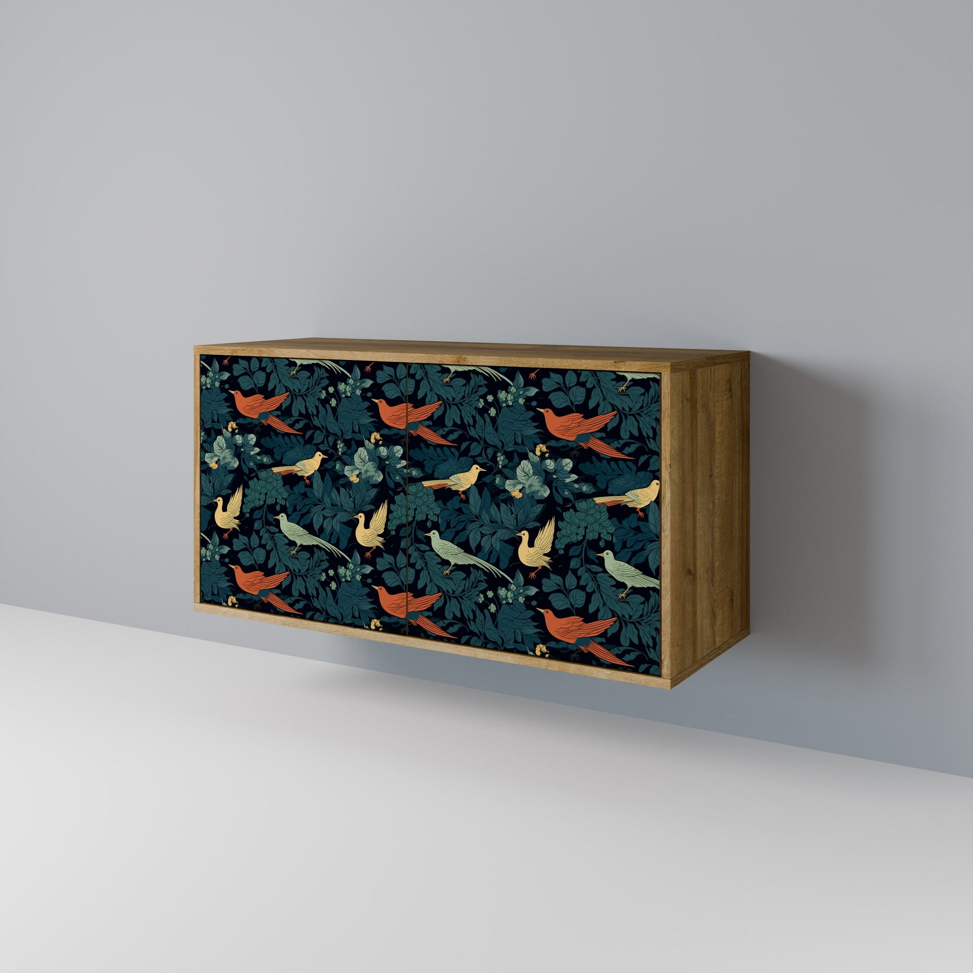 FOWL ORNAMENT 2-Door Sideboard in Oak Effect