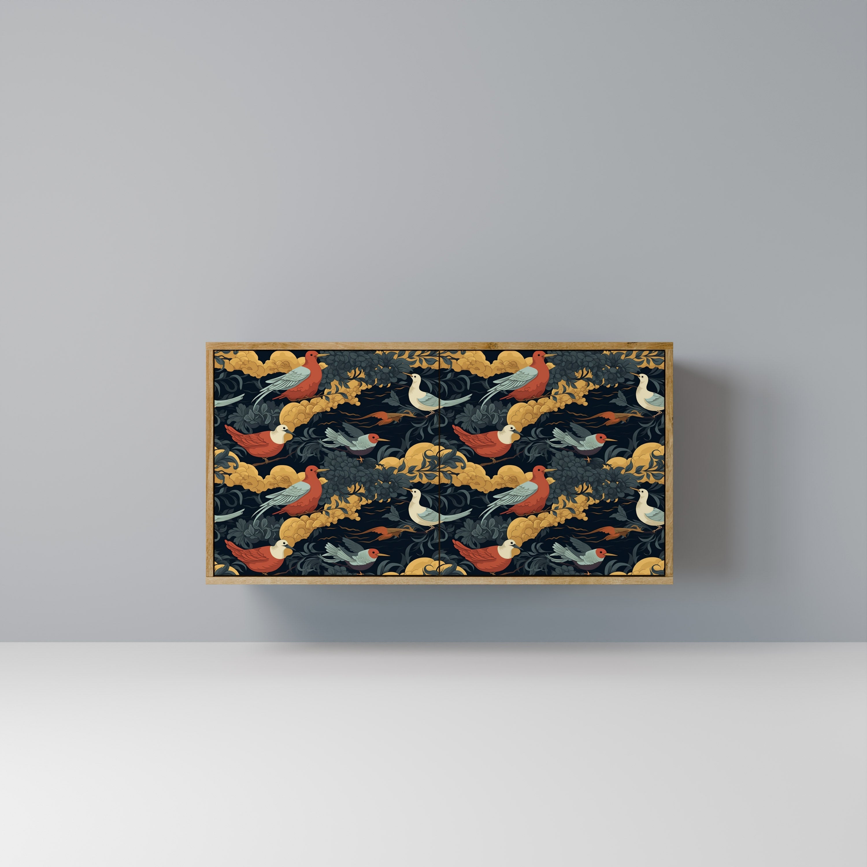 Buffet 2 portes FOWLY DAZE effet chêne