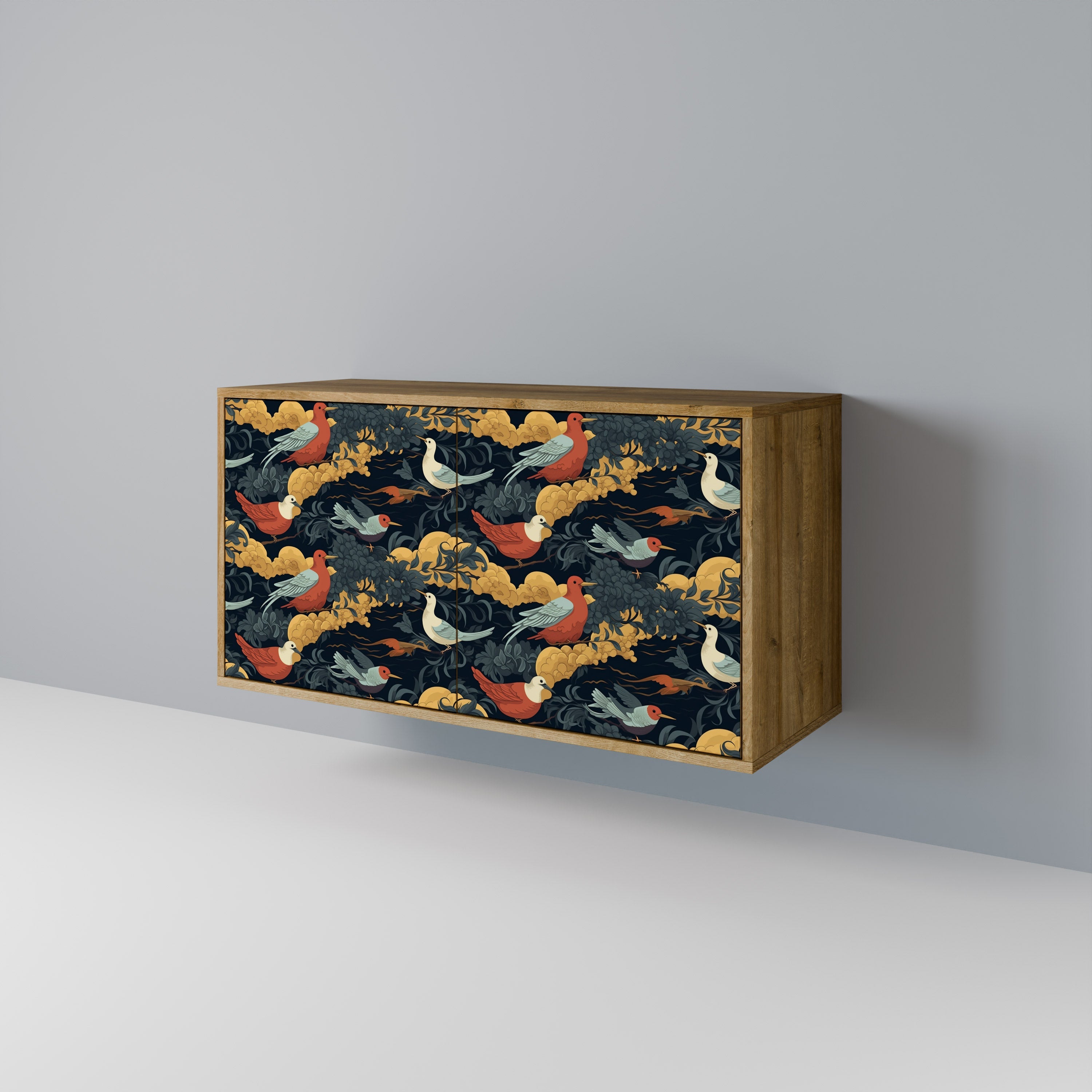 Buffet 2 portes FOWLY DAZE effet chêne