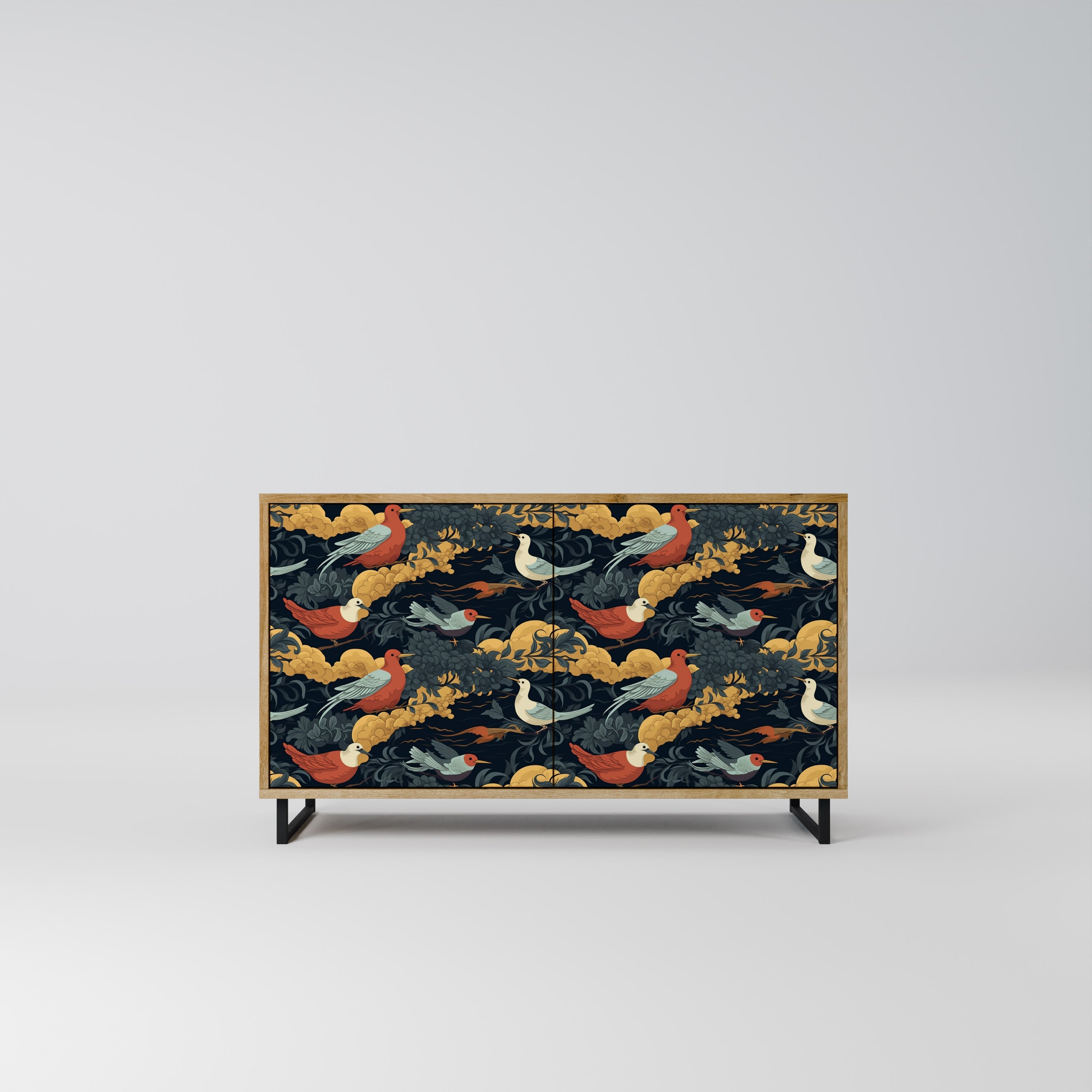 Buffet 2 portes FOWLY DAZE effet chêne