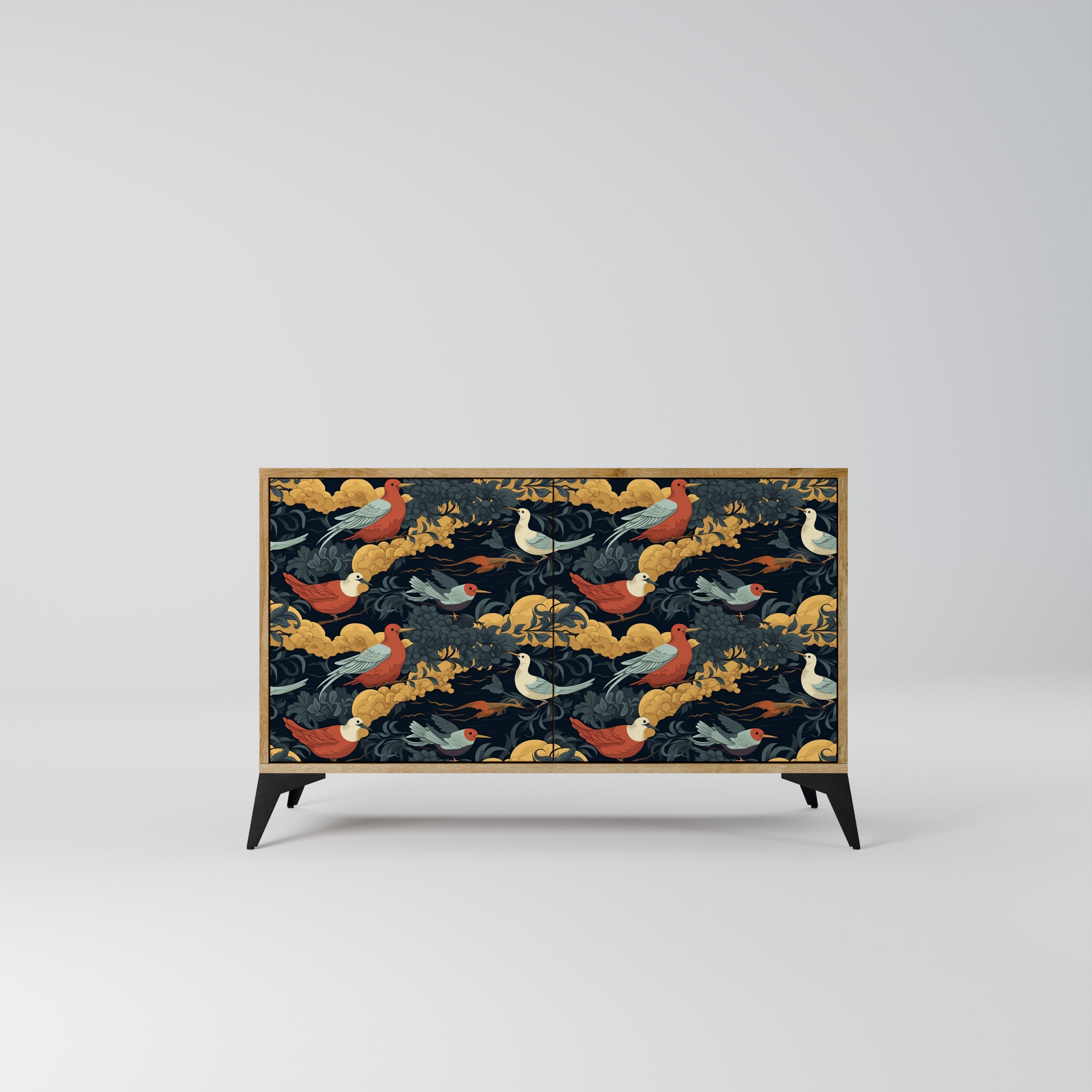 Buffet 2 portes FOWLY DAZE effet chêne