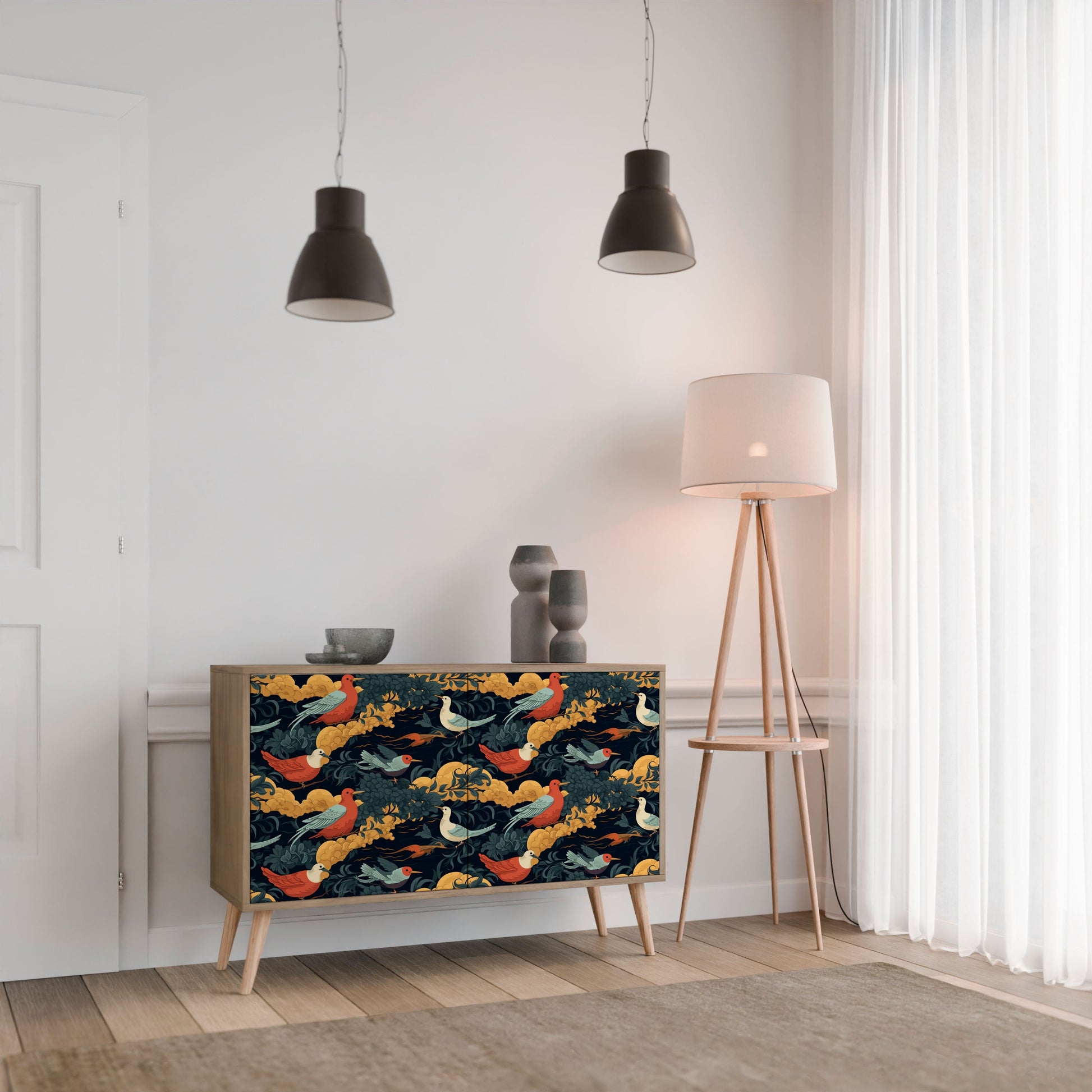 FOWLY DAZE 2-Door Sideboard in Oak Effect