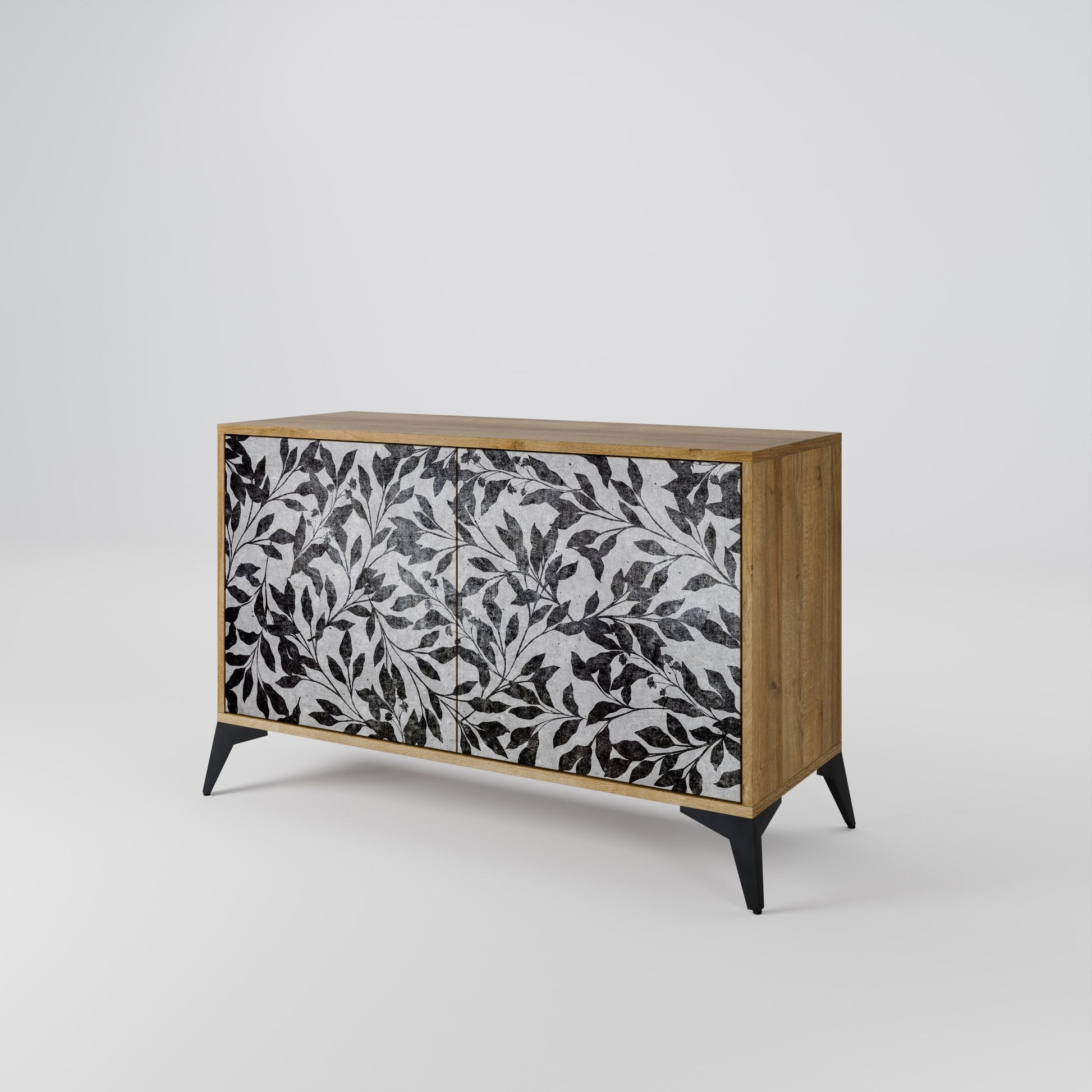 CHARCOAL SPROUT 2-Door Sideboard in Oak Effect