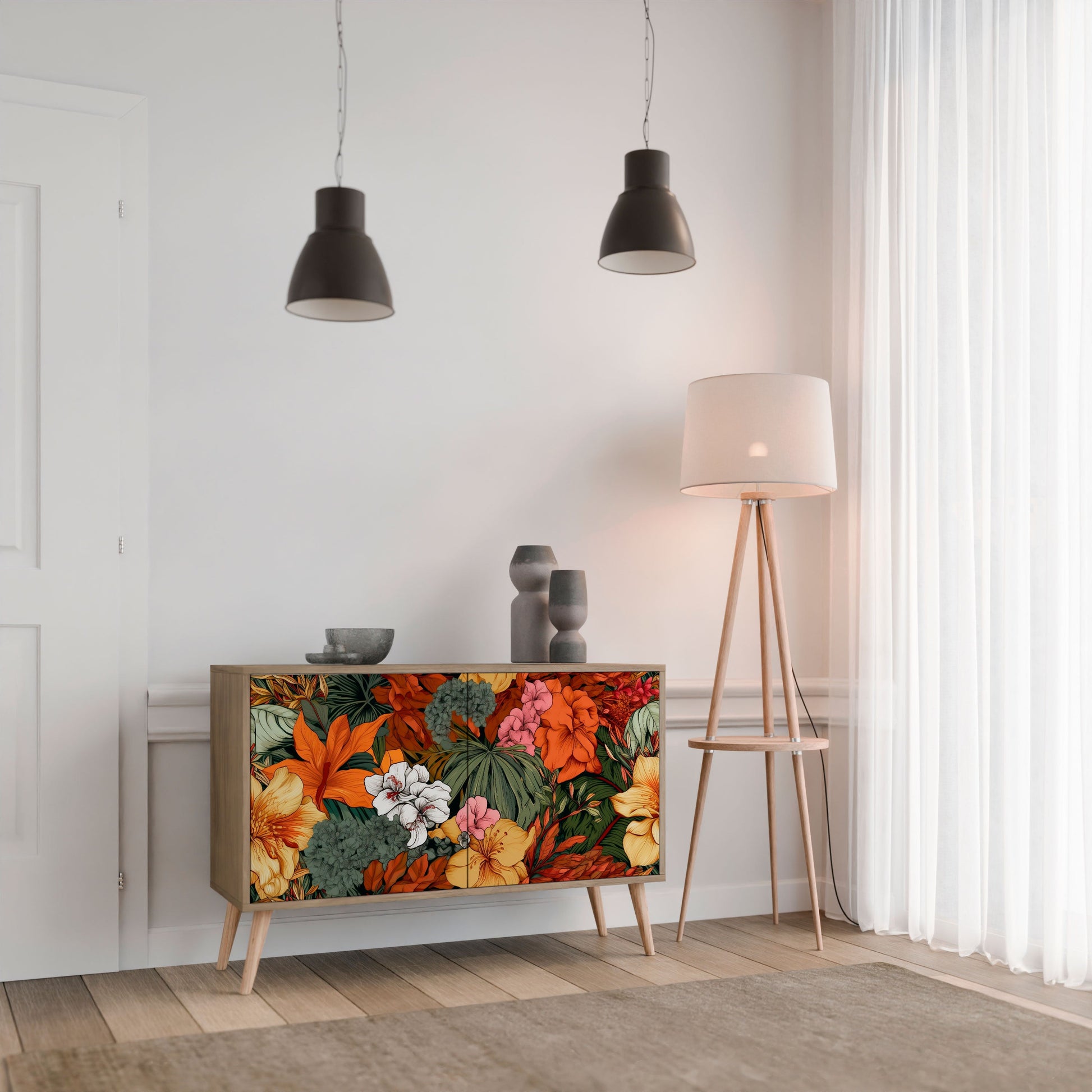 RADIANT FLORA 2-Door Sideboard in Oak Effect