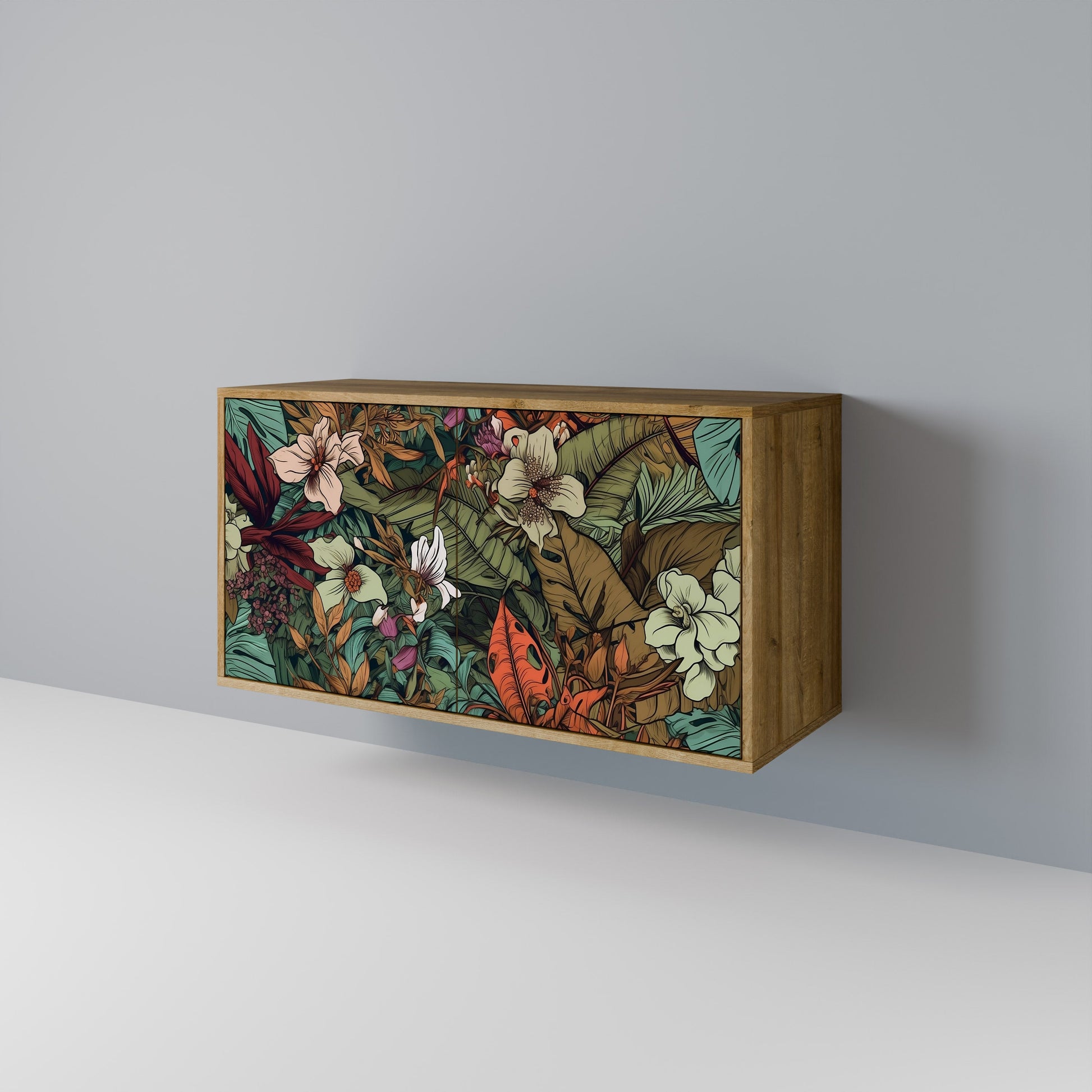 BOTANICAL EMERGENCE 2-Door Sideboard in Oak Effect