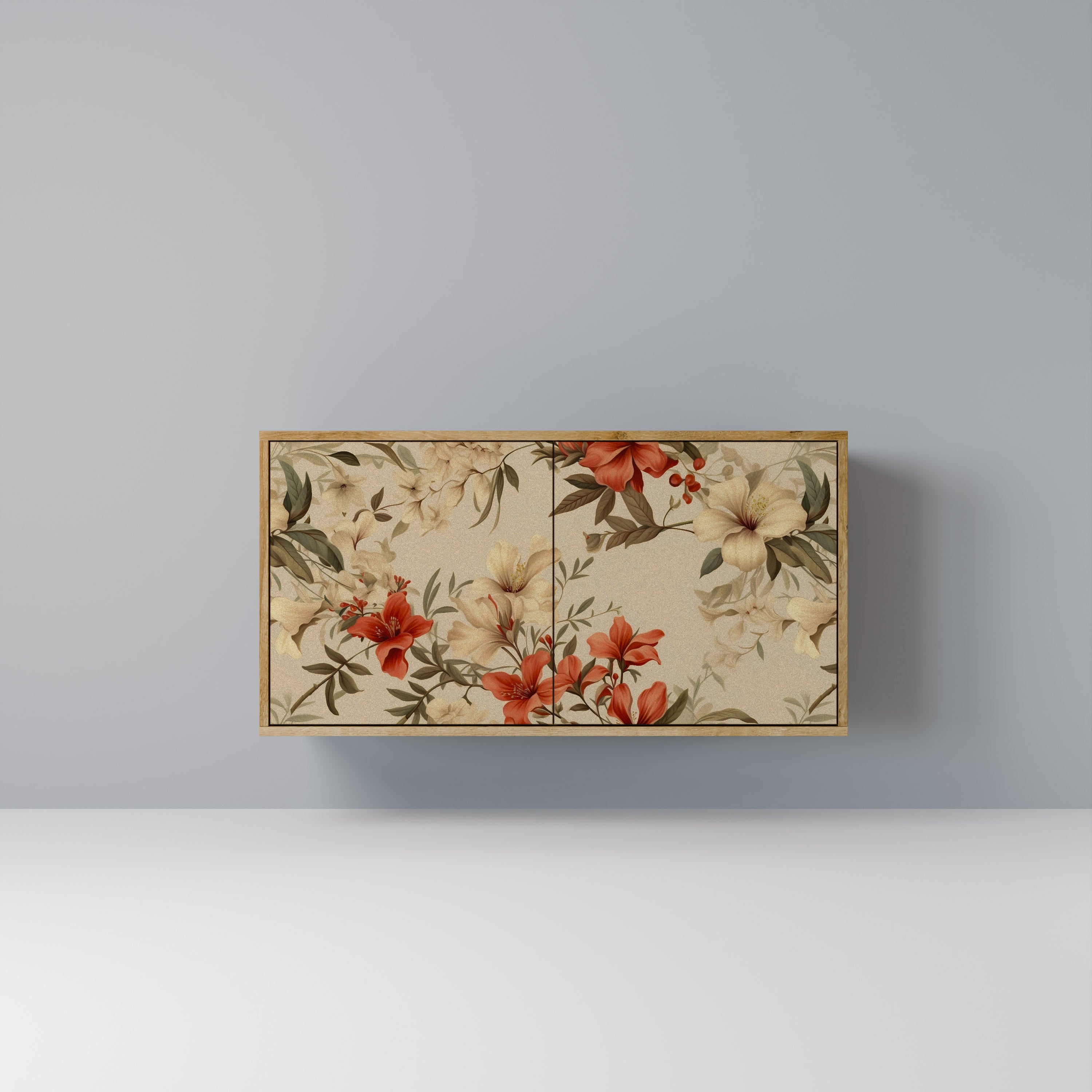 Buffet 2 portes effet chêne BLOOMING HARMONY