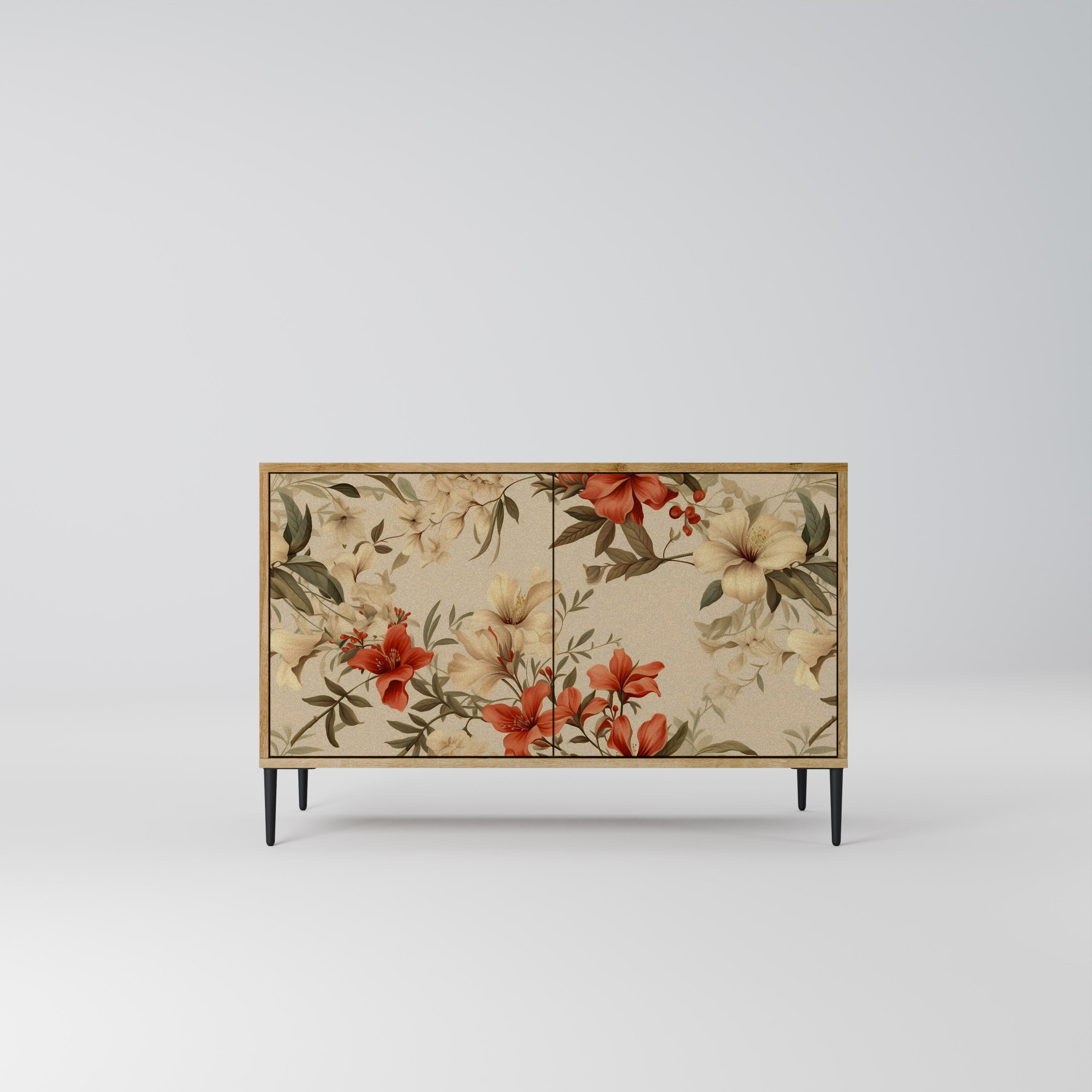 Buffet 2 portes effet chêne BLOOMING HARMONY