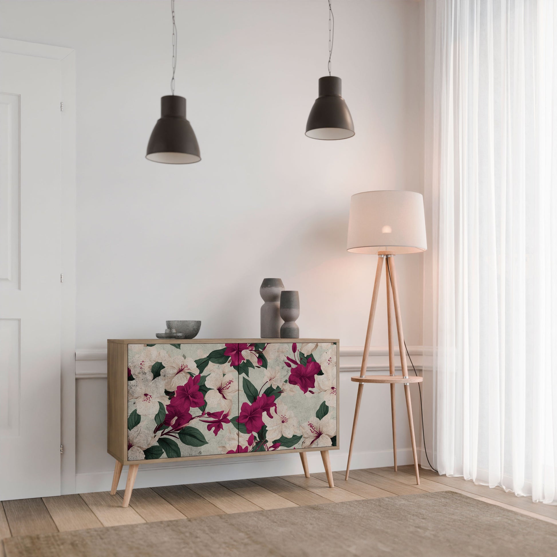 FLOWERET DREAM 2-Door Sideboard in Oak Effect