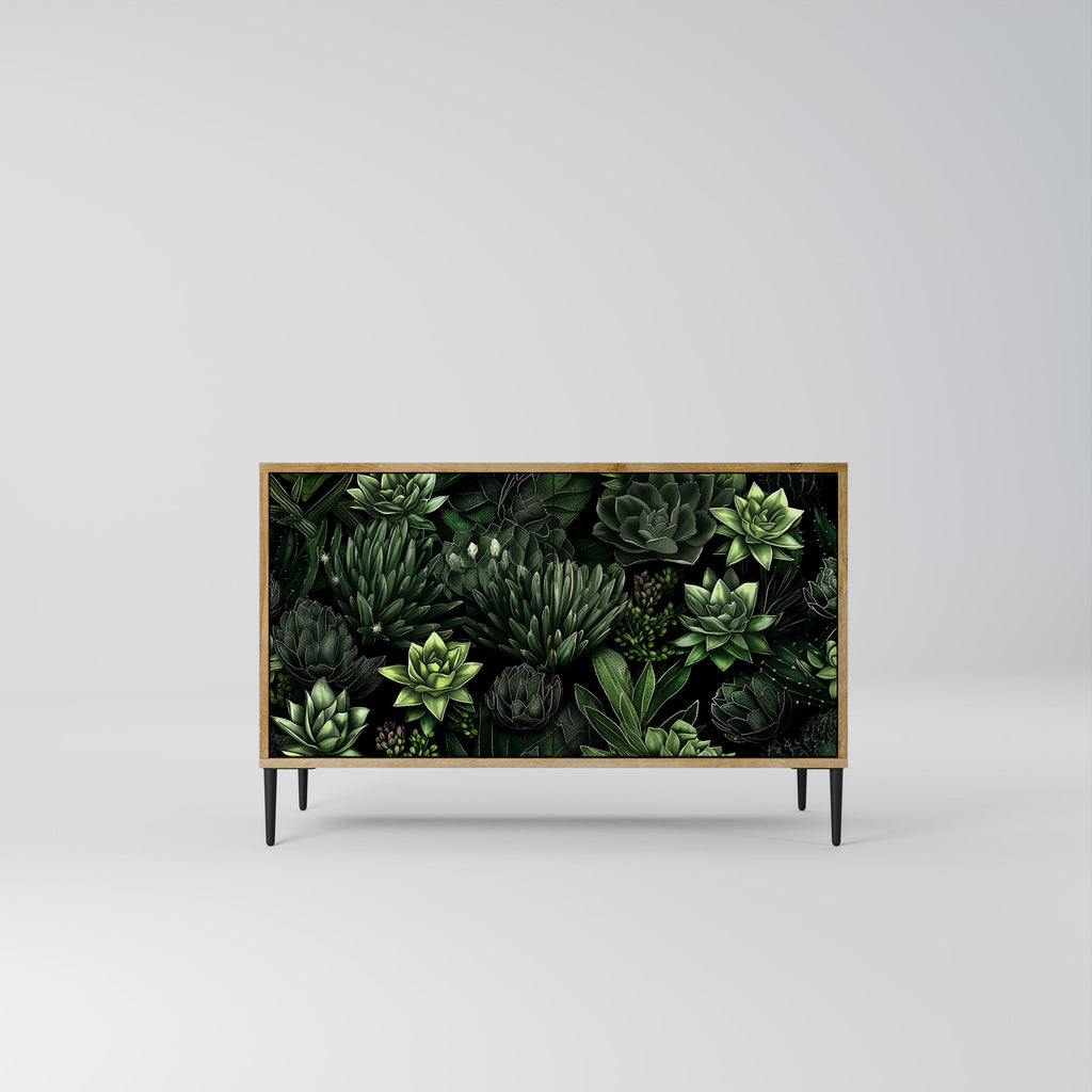 SUCCULENT JUNGLE 2-Door Sideboard in Oak Effect