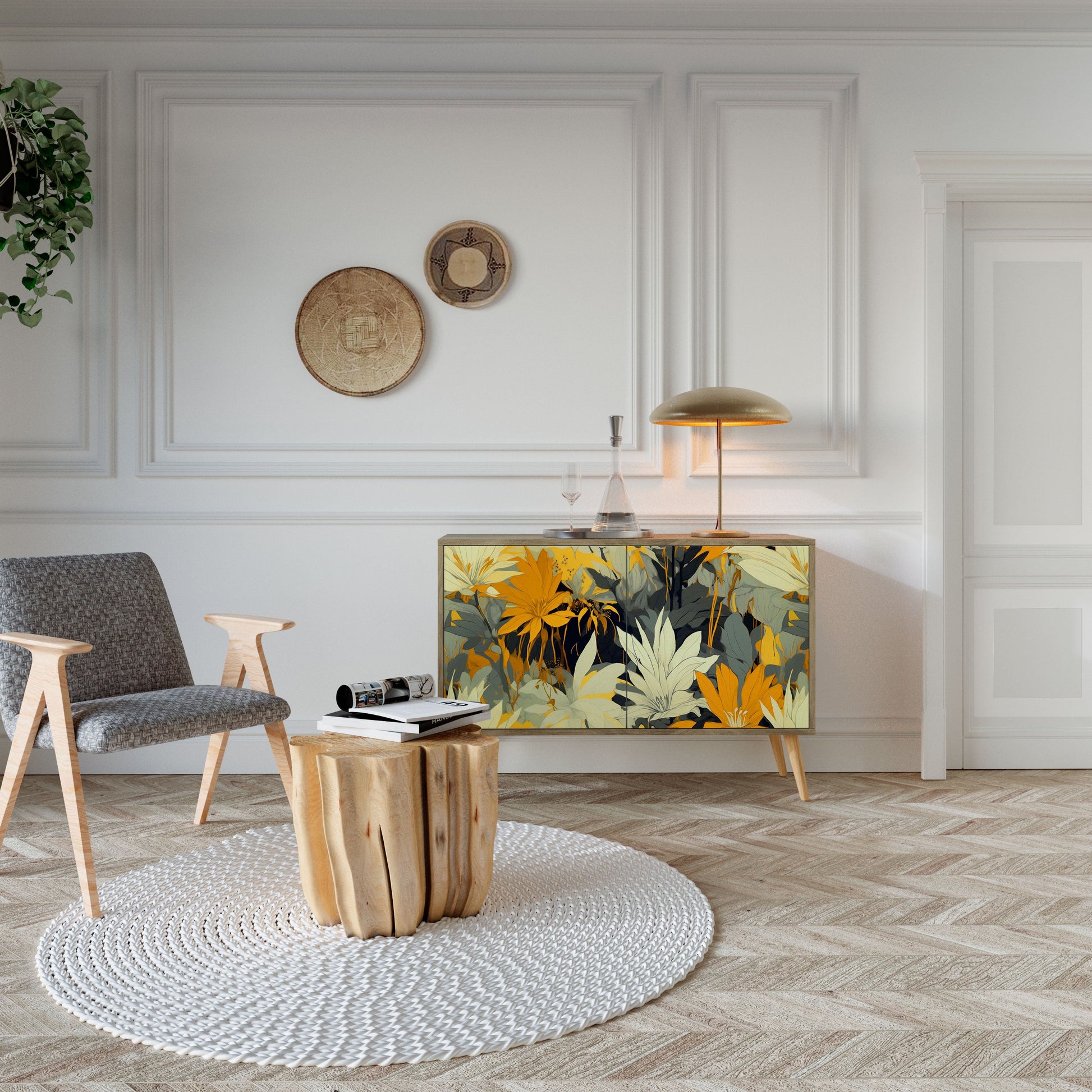 SUNKISSED LILY 2-Door Sideboard in Oak Effect