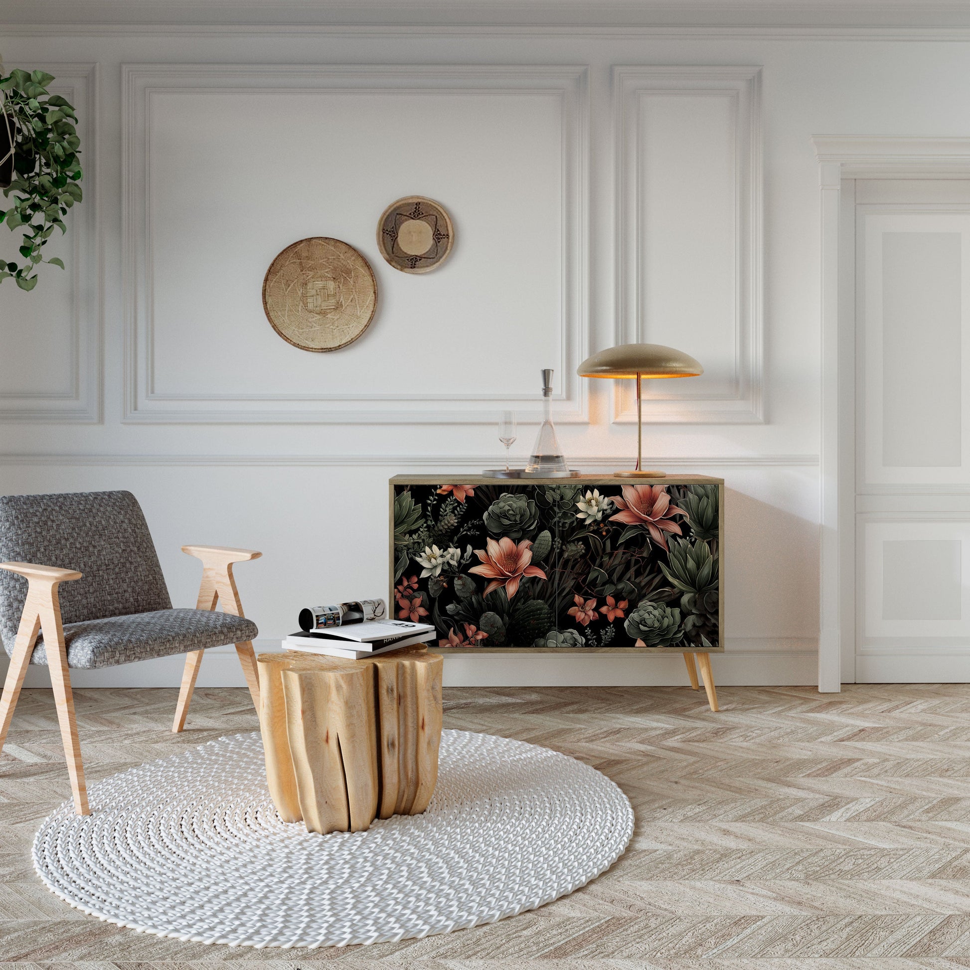 SECRET VERDURE 2-Door Sideboard in Oak Effect