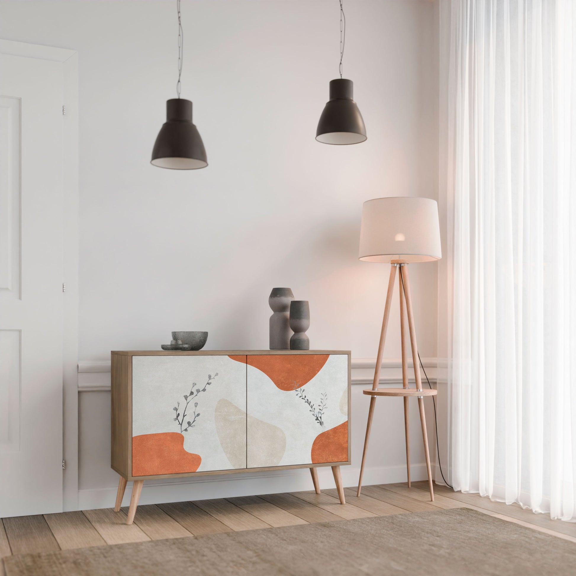 TRANQUIL TWIG 2-Door Sideboard in Oak Effect