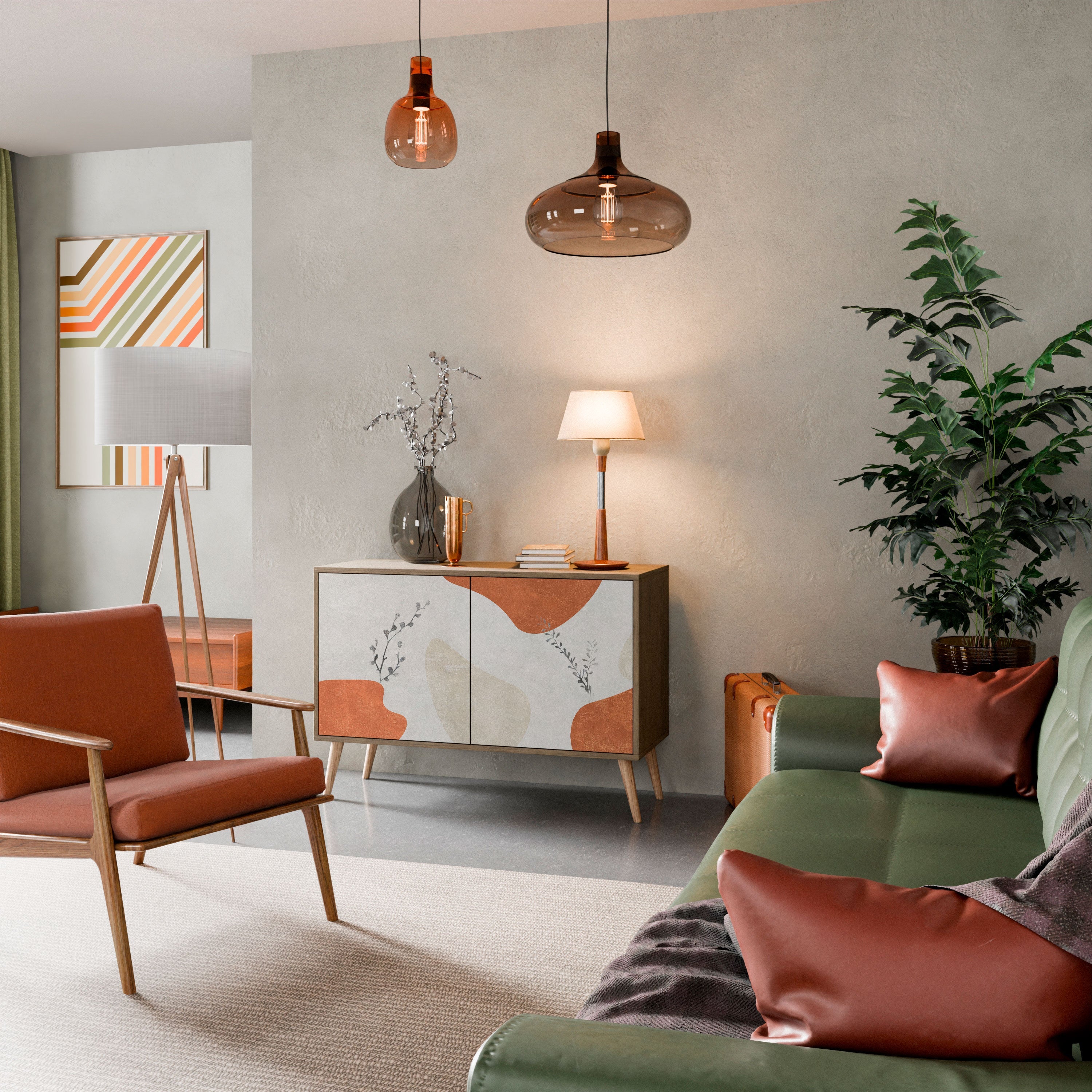 TRANQUIL TWIG 2-Door Sideboard in Oak Effect