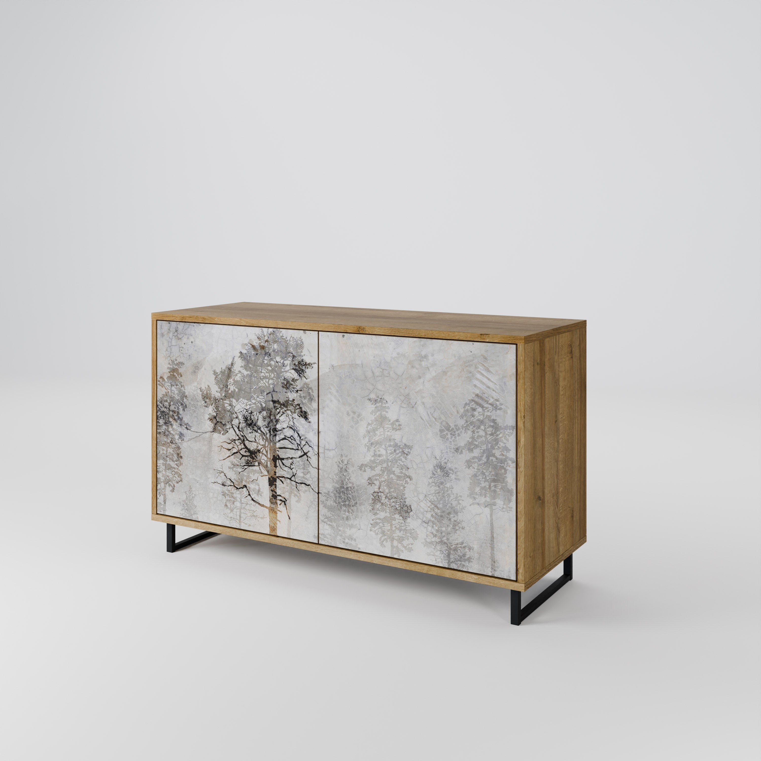 FADE IN THE TREES 2-Door Sideboard in Oak Effect