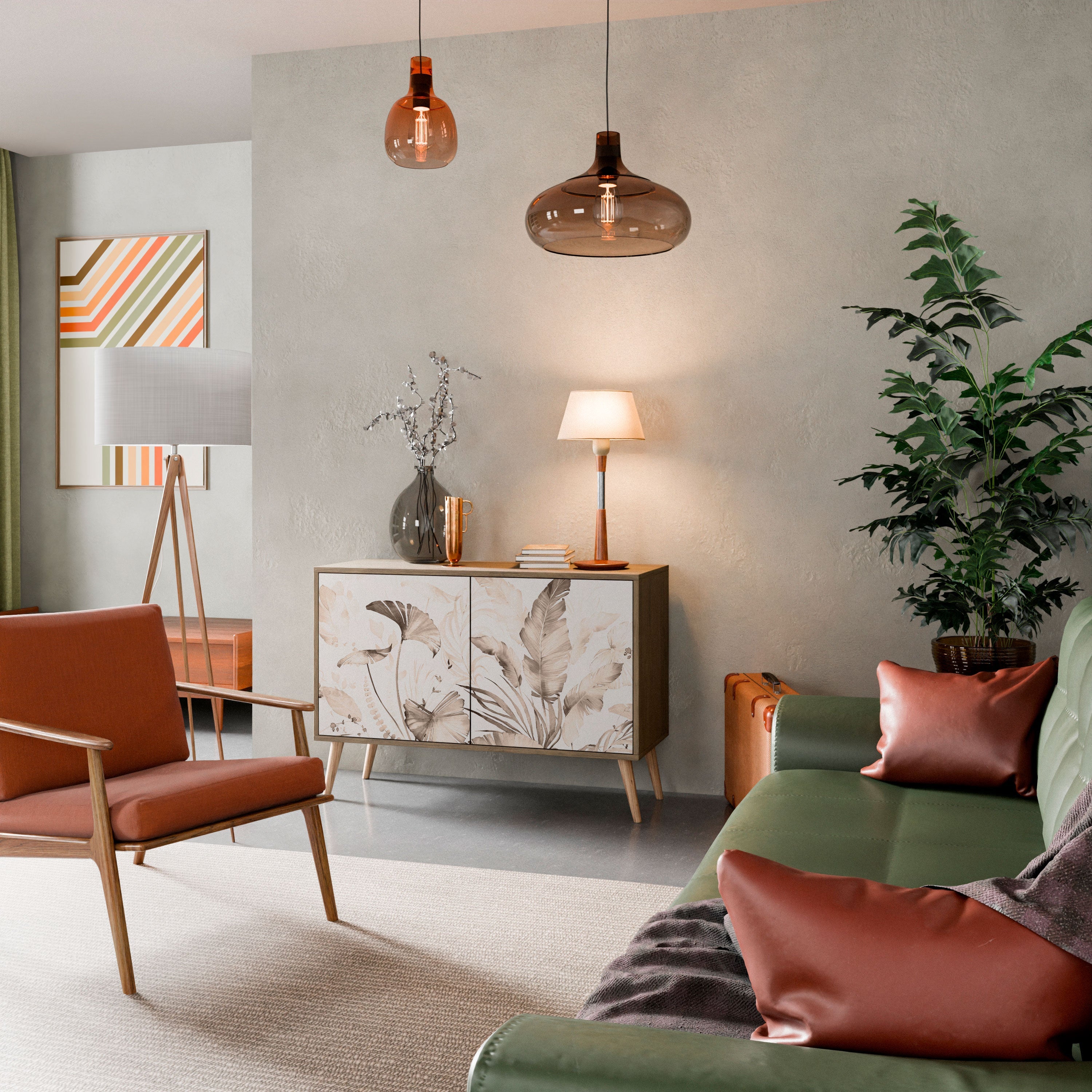 WILD TENDERNESS 2-Door Sideboard in Oak Effect