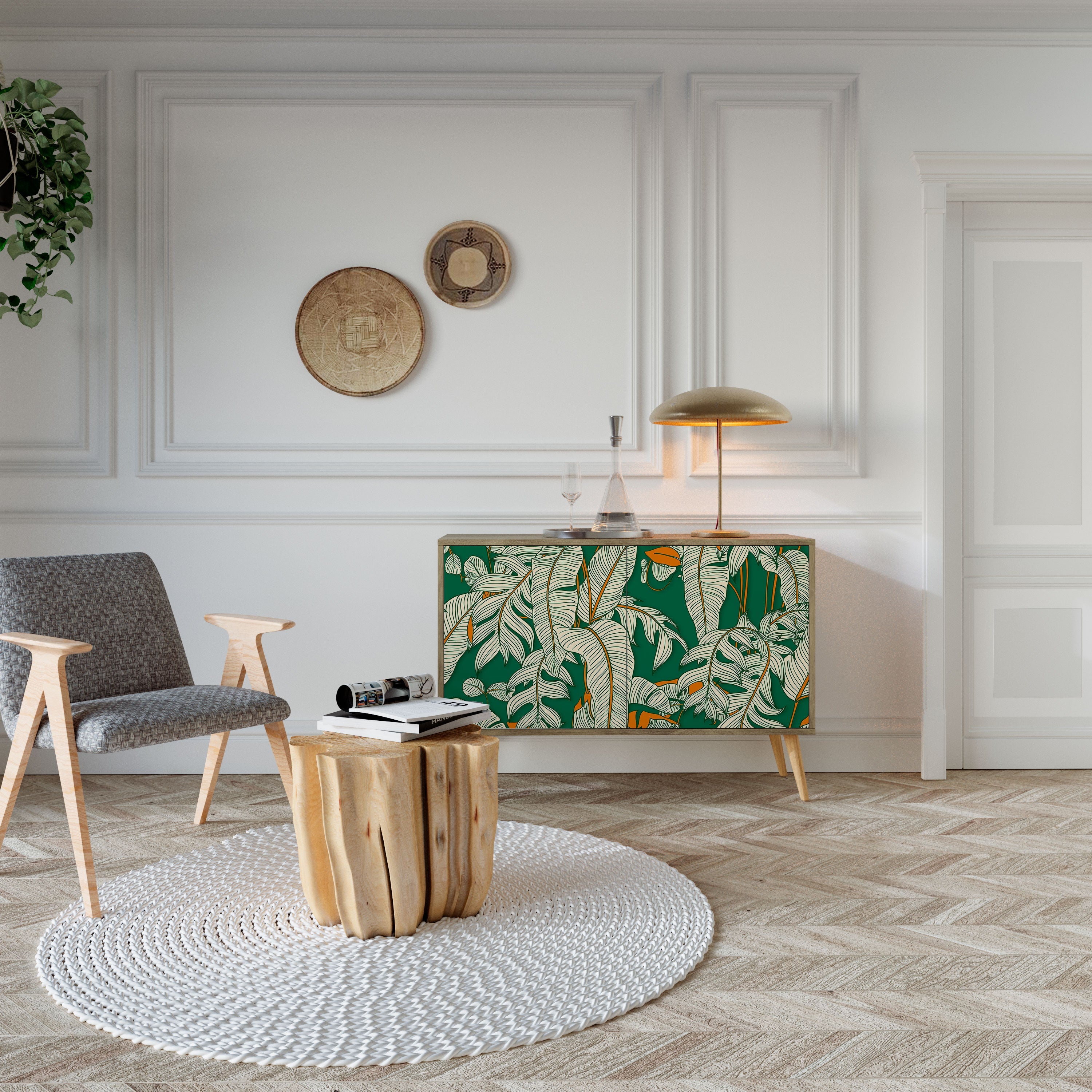 VERDANT PLEASURES 2-Door Sideboard in Oak Effect