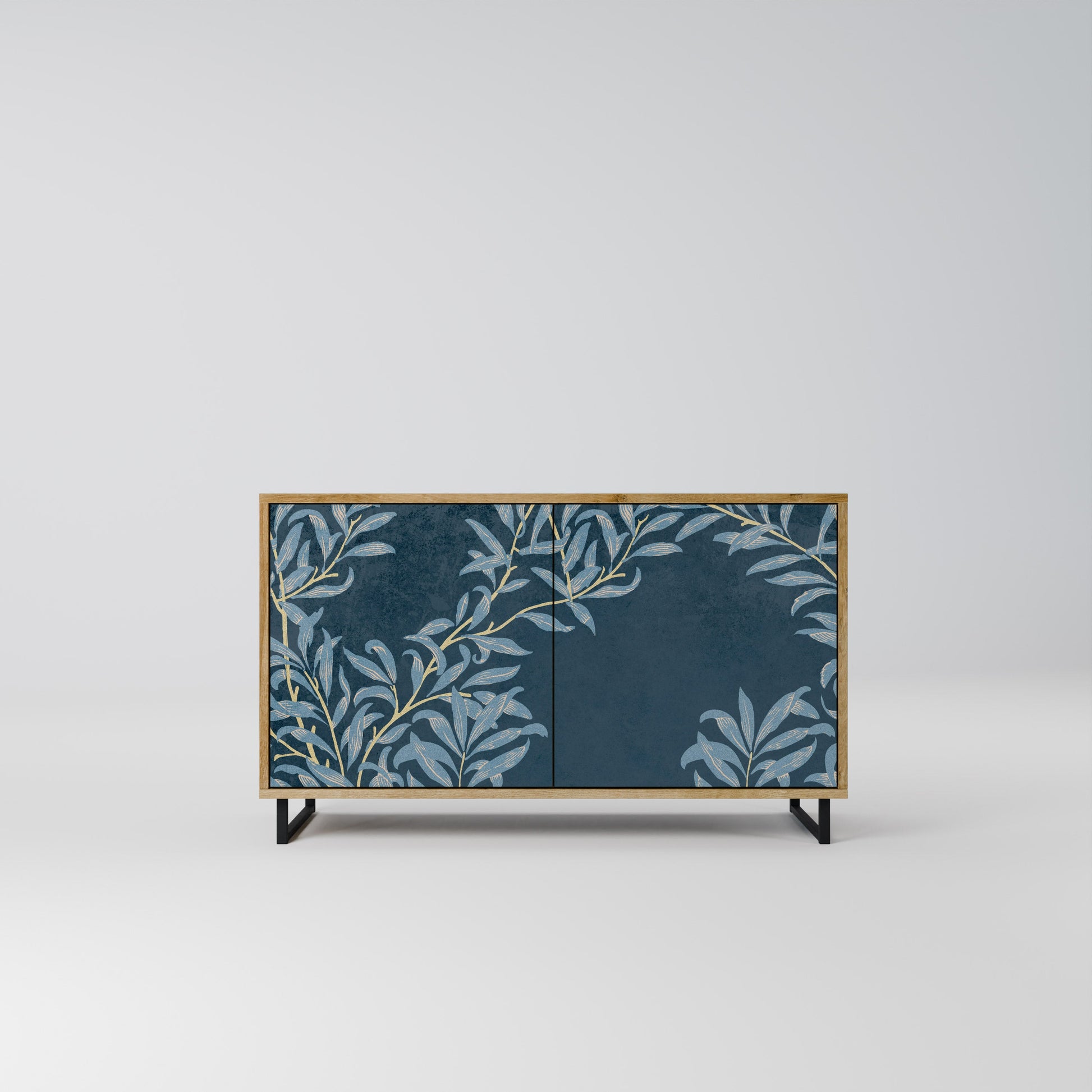 BLUE LEAVES 2-Door Sideboard in Oak Effect