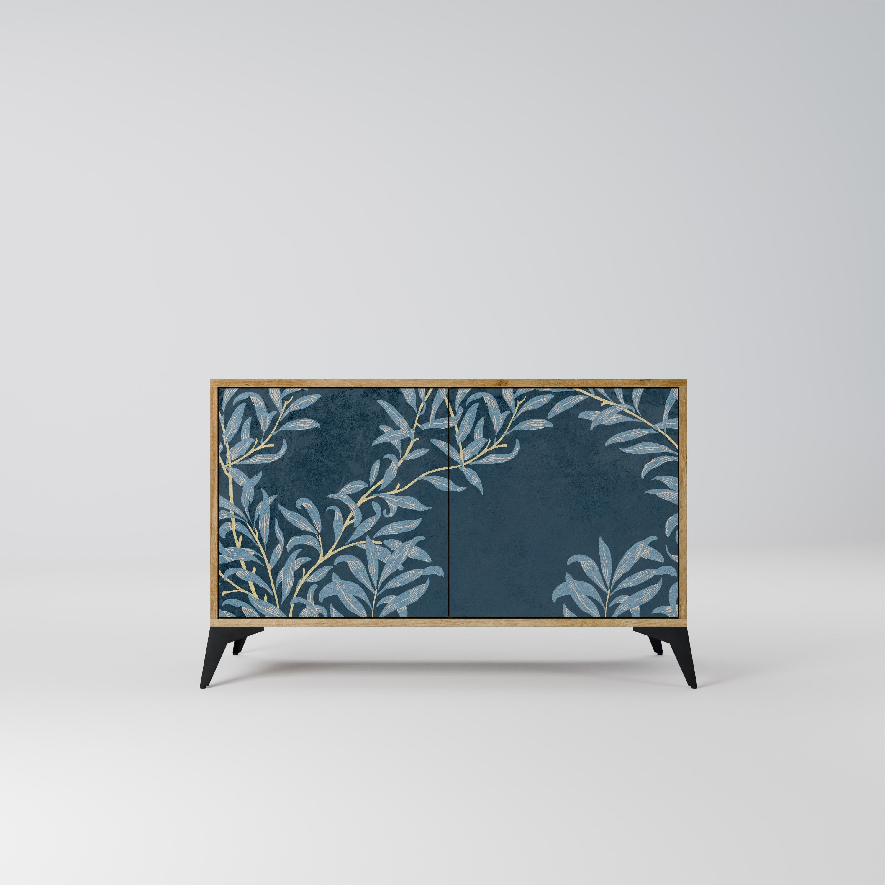 BLUE LEAVES 2-Door Sideboard in Oak Effect