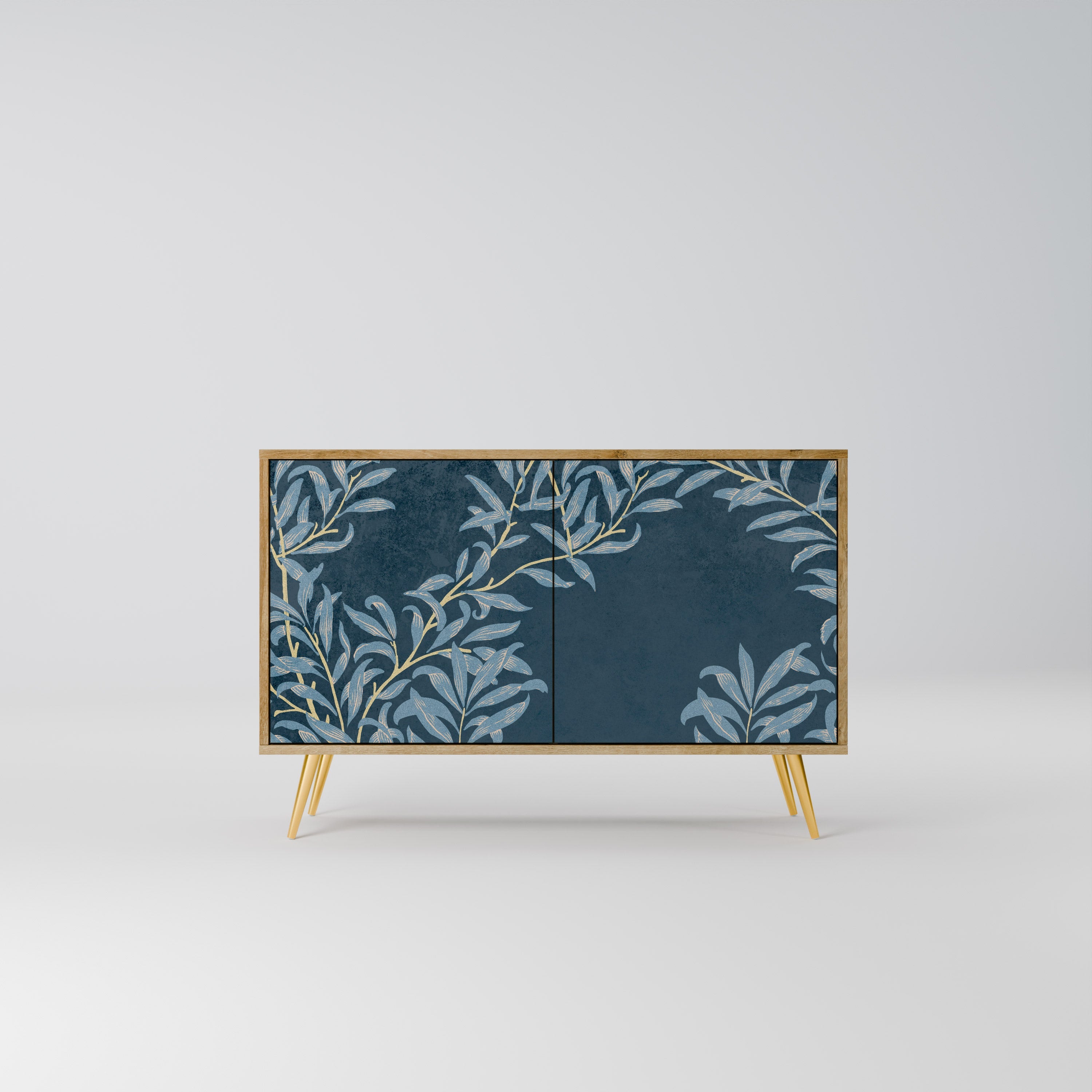 BLUE LEAVES 2-Door Sideboard in Oak Effect