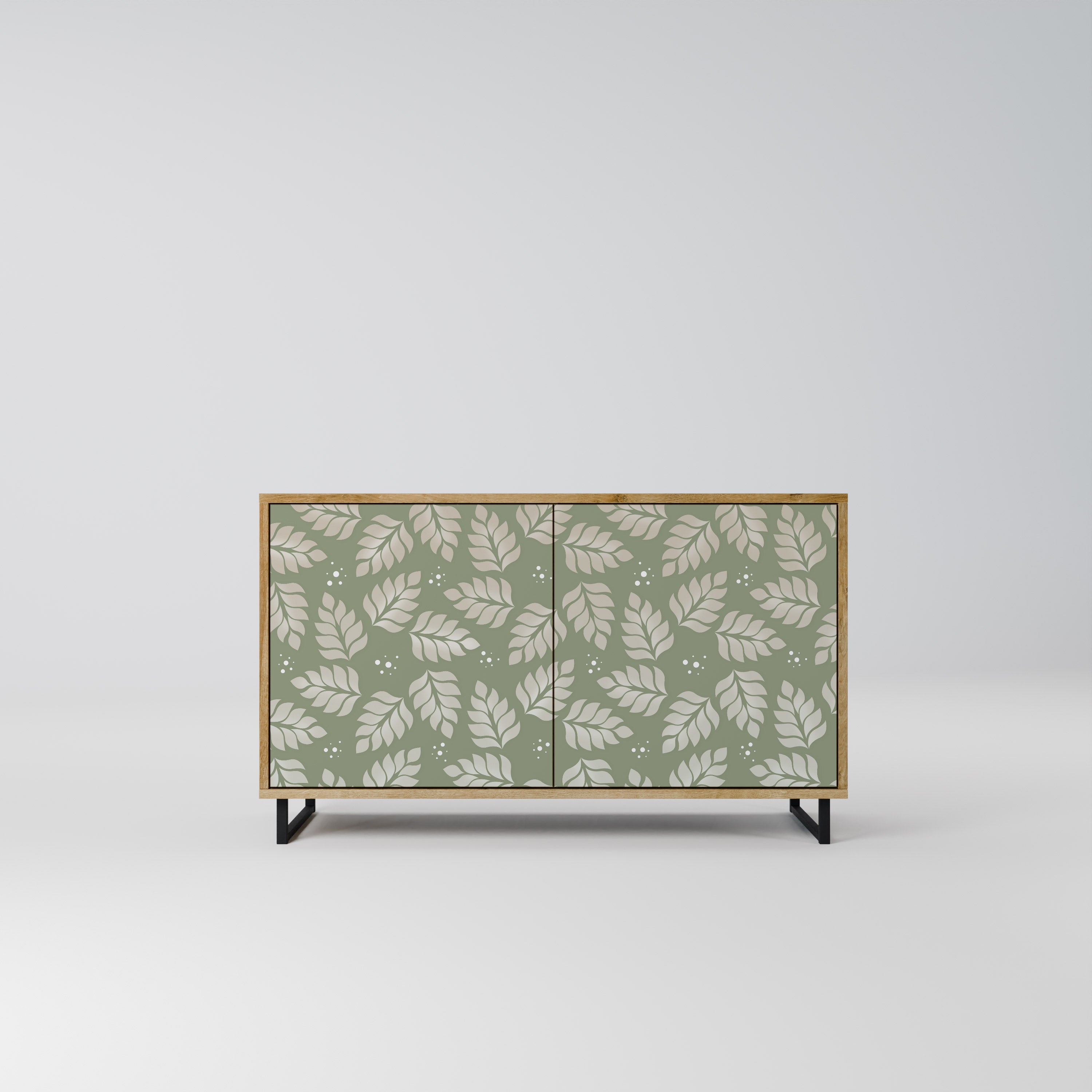 LEAVES ON GREEN 2-Door Sideboard in Oak Effect