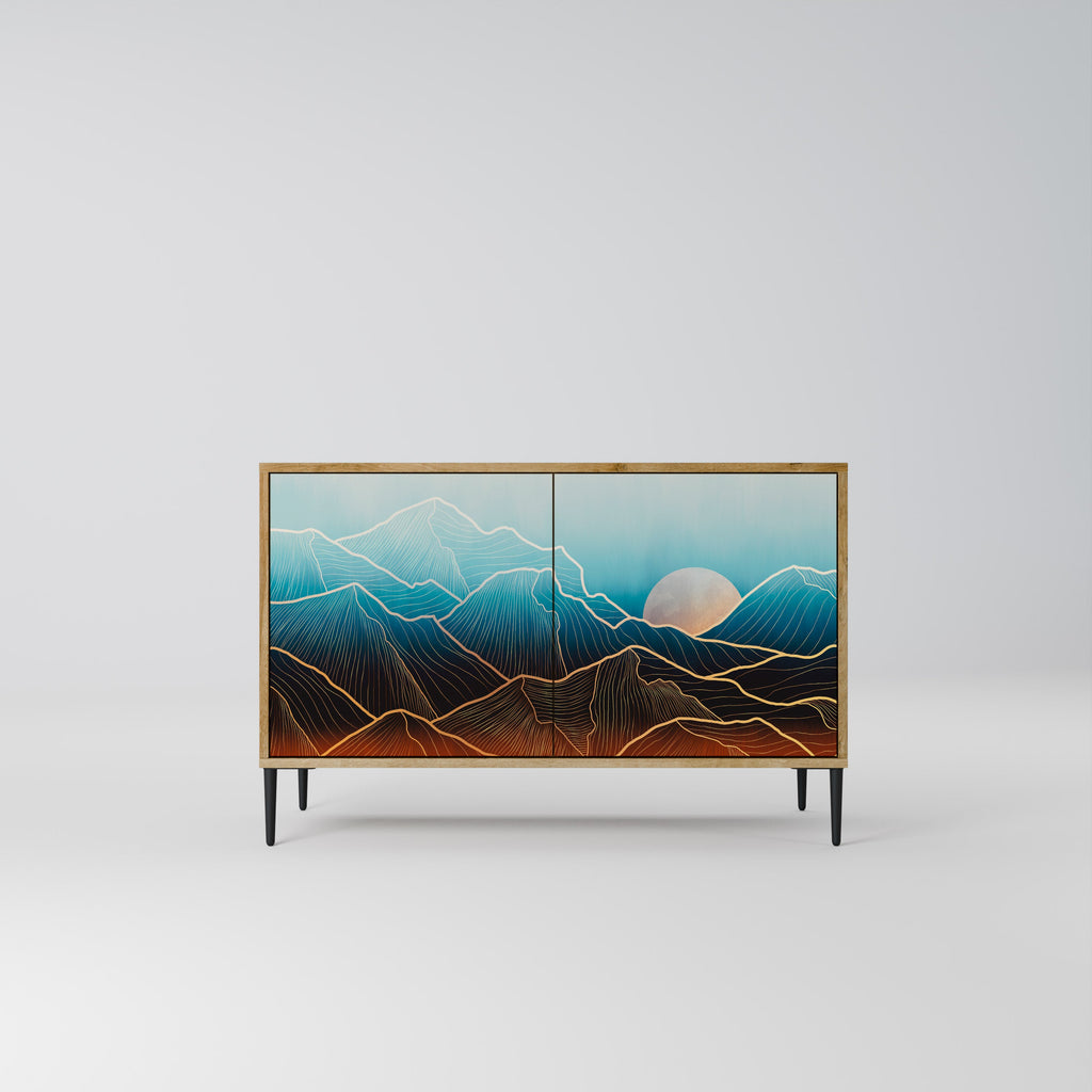 LUNAR SECRETS 2-Door Sideboard in Oak Effect