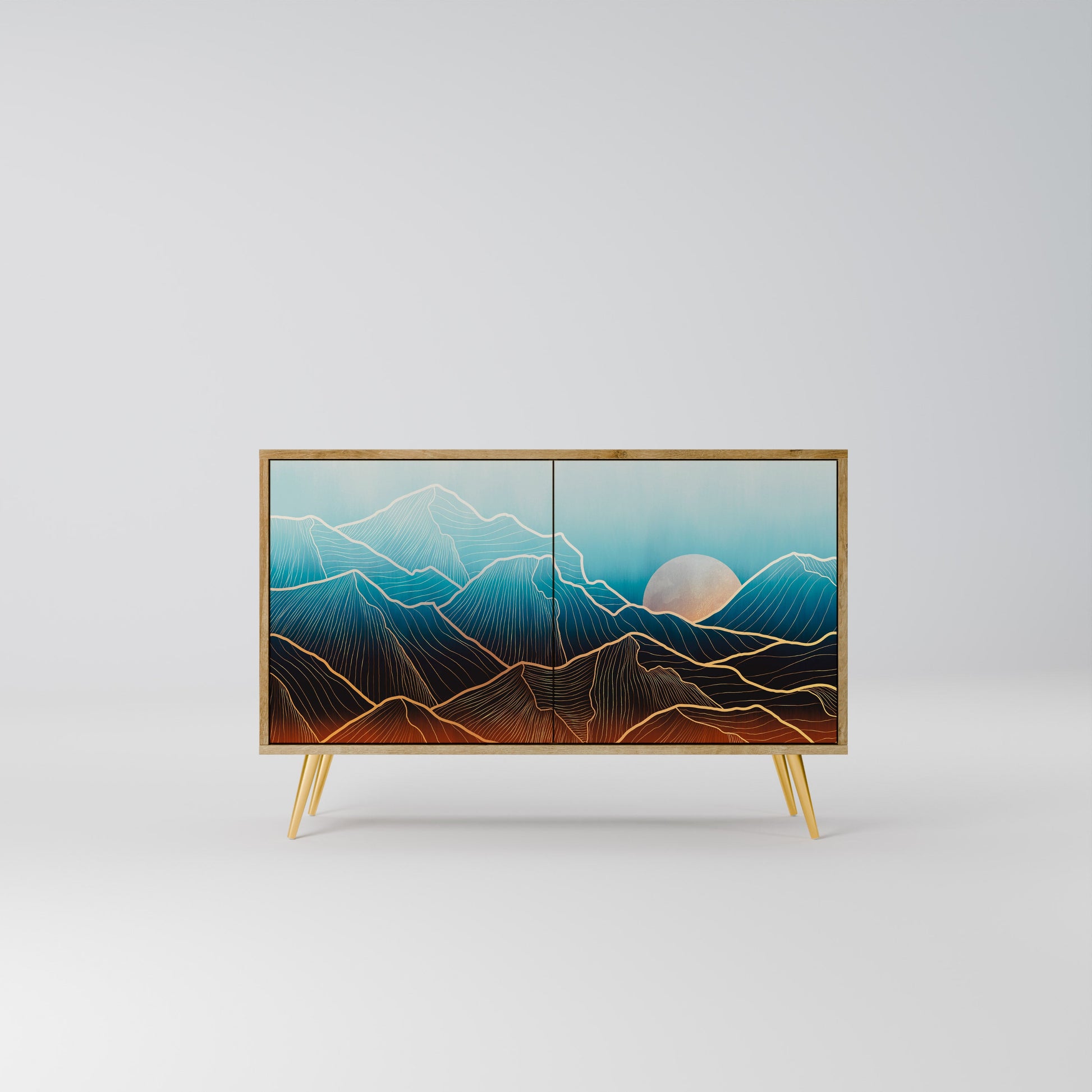 LUNAR SECRETS 2-Door Sideboard in Oak Effect