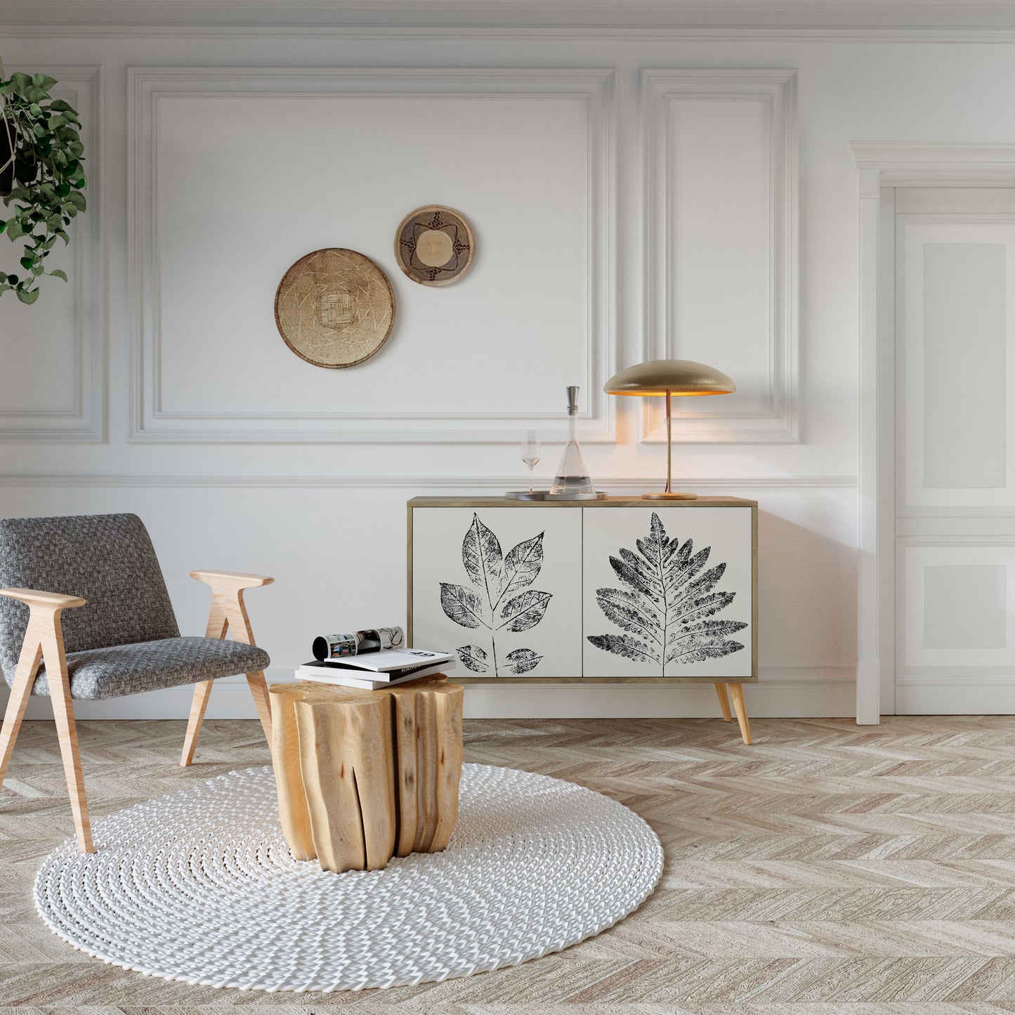 LEAFY STAMPS 2-Door Sideboard