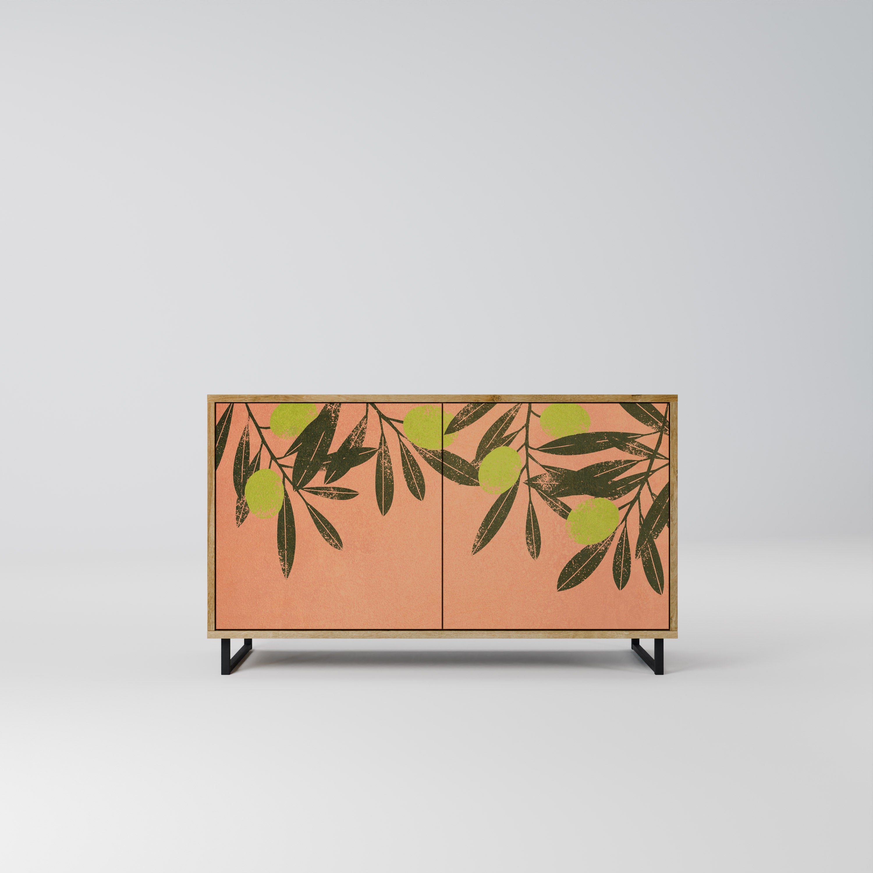 JUICY OLIVES 2-Door Sideboard in Oak Effect