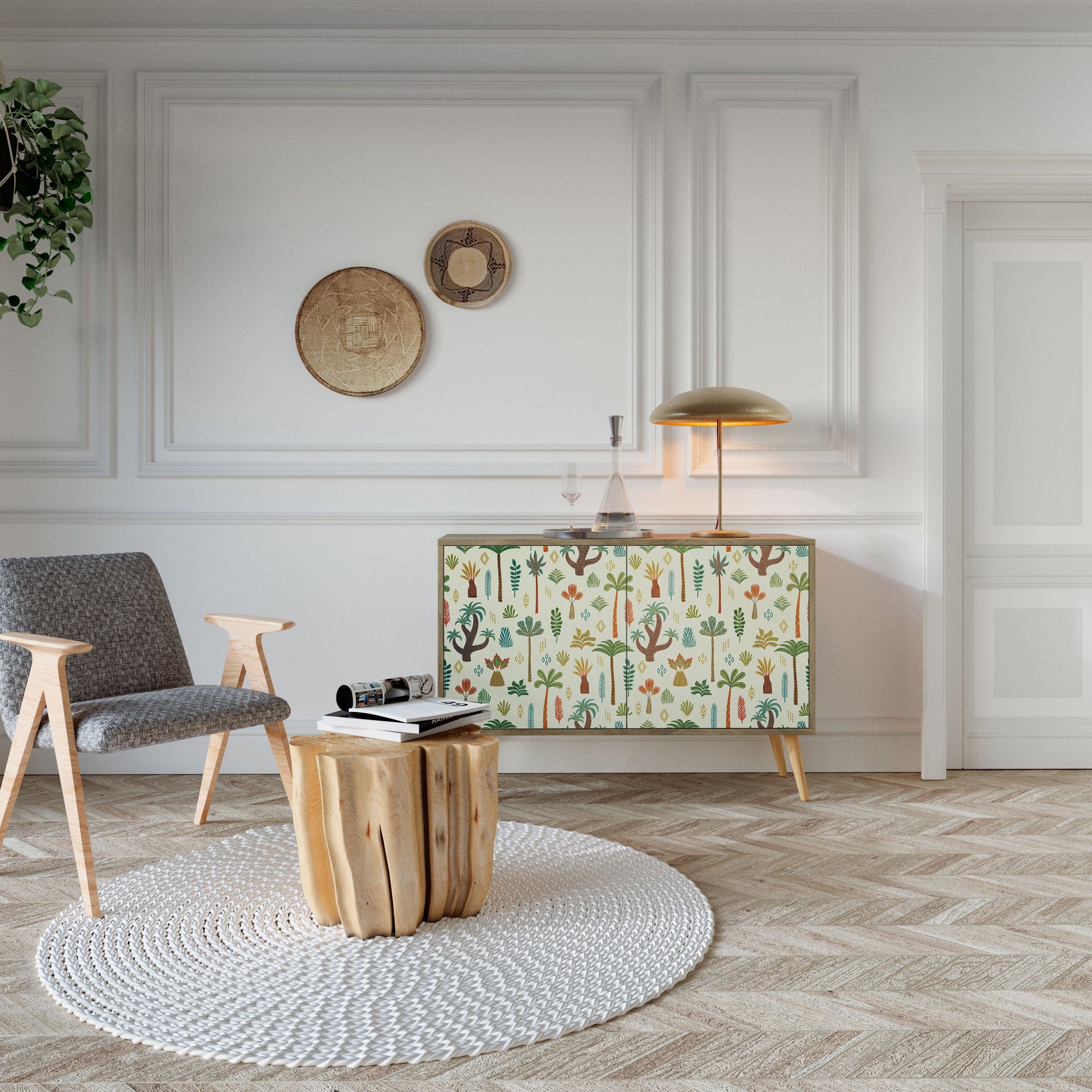 PALM SPRING 2-Door Sideboard in Oak Effect
