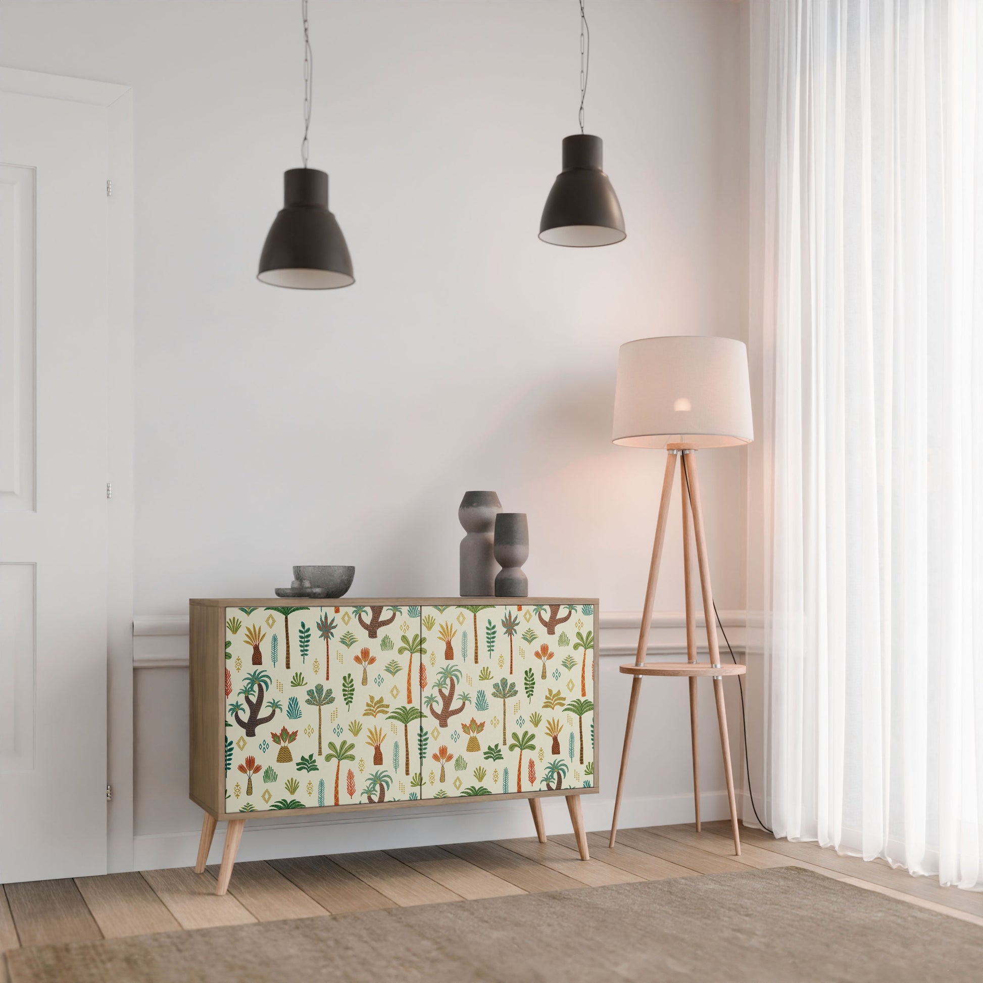 PALM SPRING 2-Door Sideboard in Oak Effect