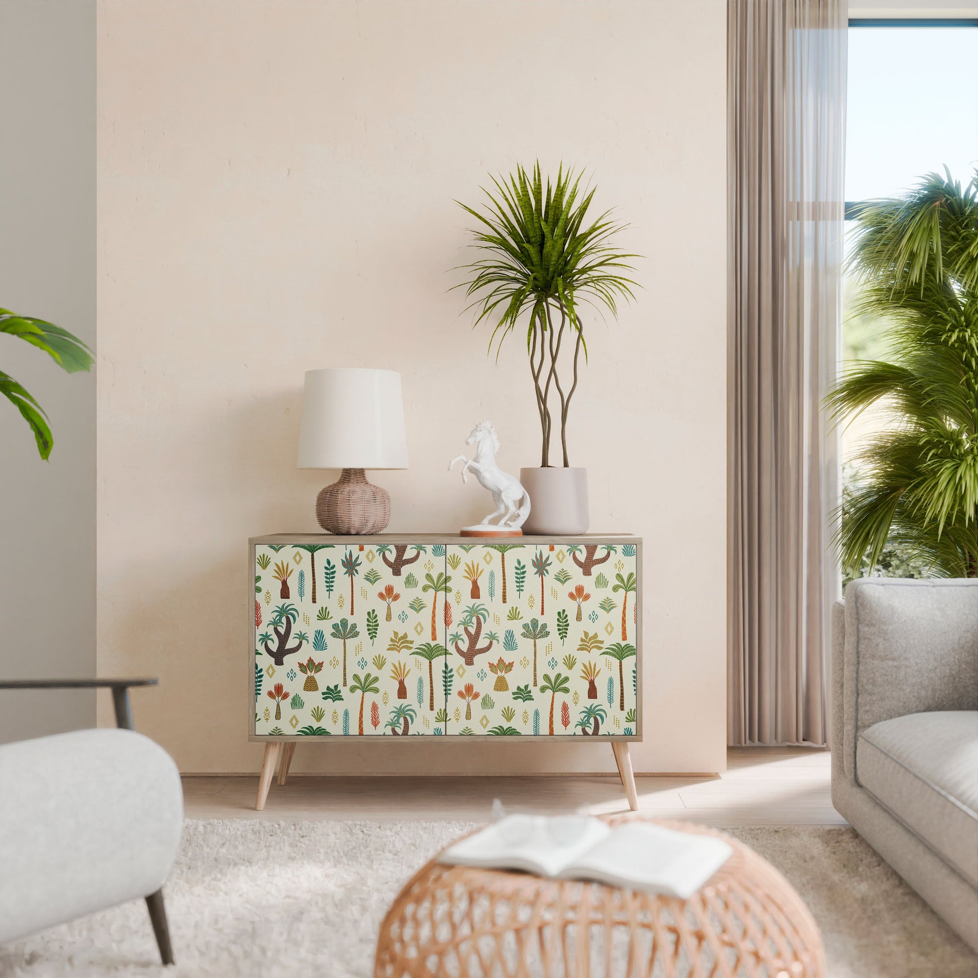 PALM SPRING 2-Door Sideboard in Oak Effect