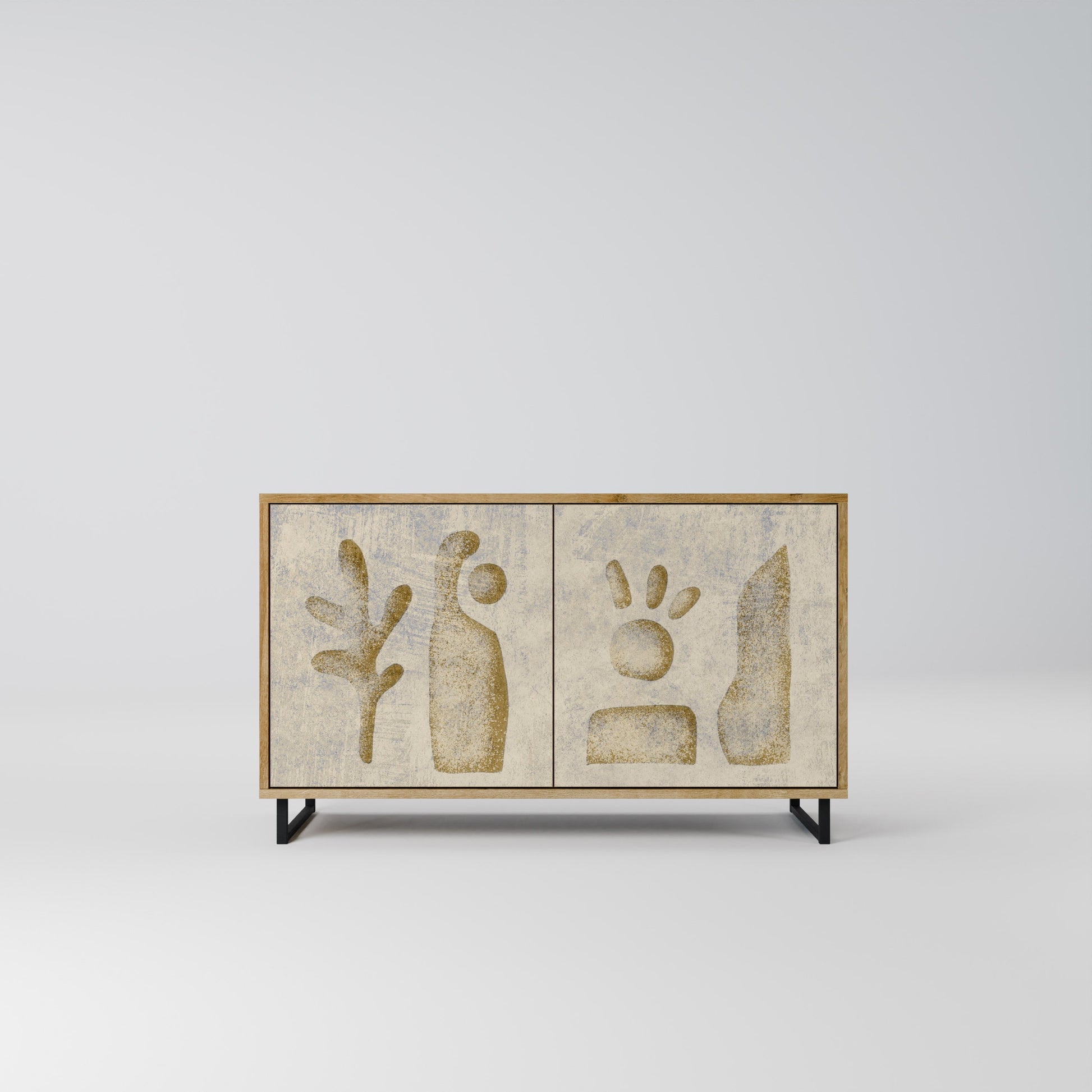 SAND SCULPTURES 2-Door Sideboard in Oak Effect
