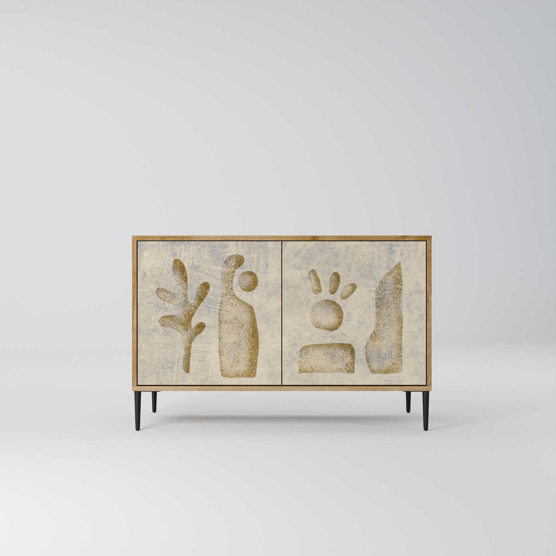 SAND SCULPTURES 2-Door Sideboard in Oak Effect