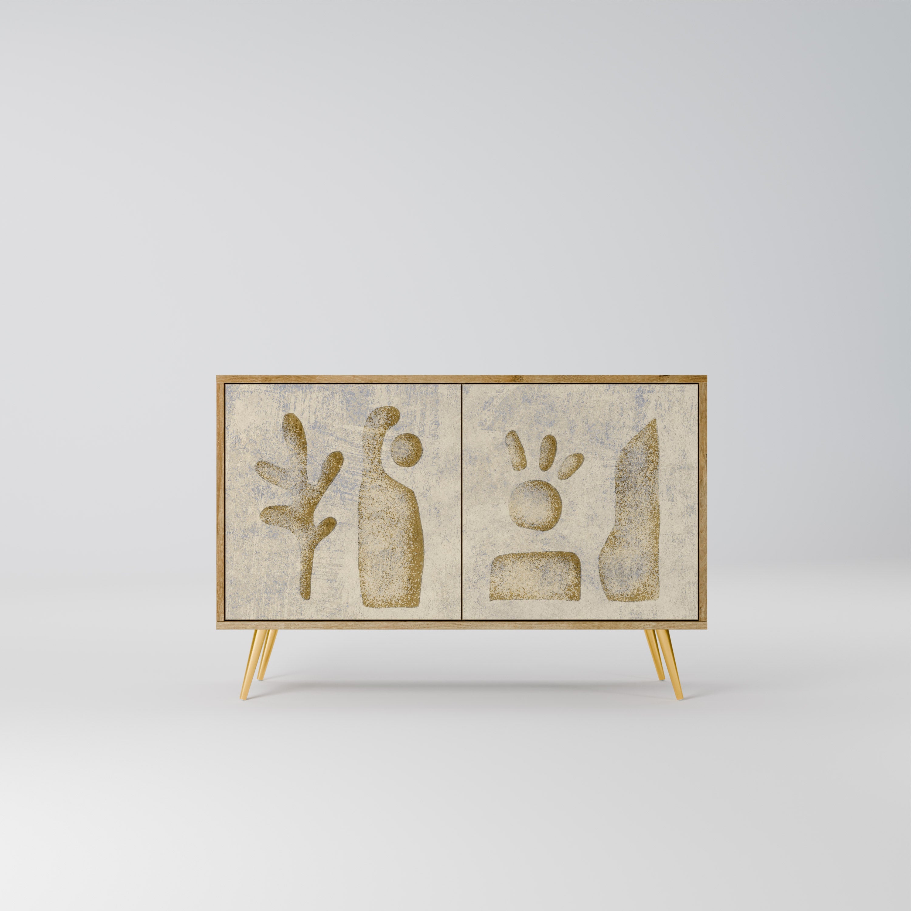 SAND SCULPTURES 2-Door Sideboard in Oak Effect