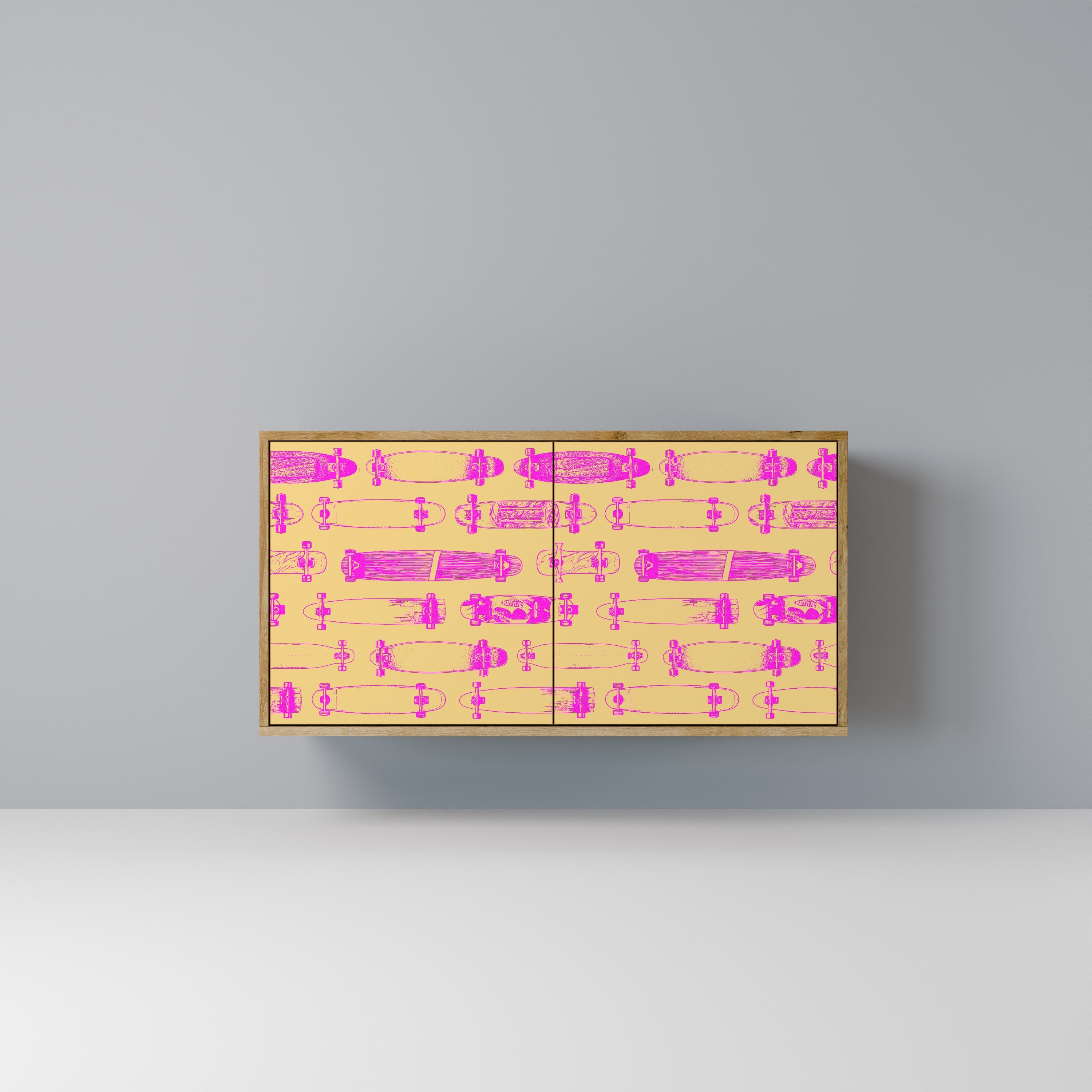 SKATEBOARD ARTISTRY 2-Door Sideboard in Oak Effect