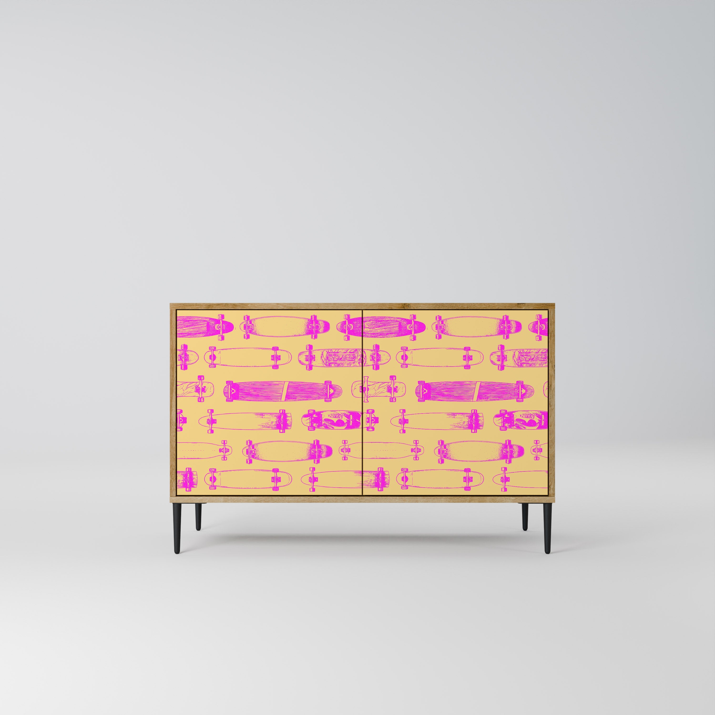 SKATEBOARD ARTISTRY 2-Door Sideboard in Oak Effect