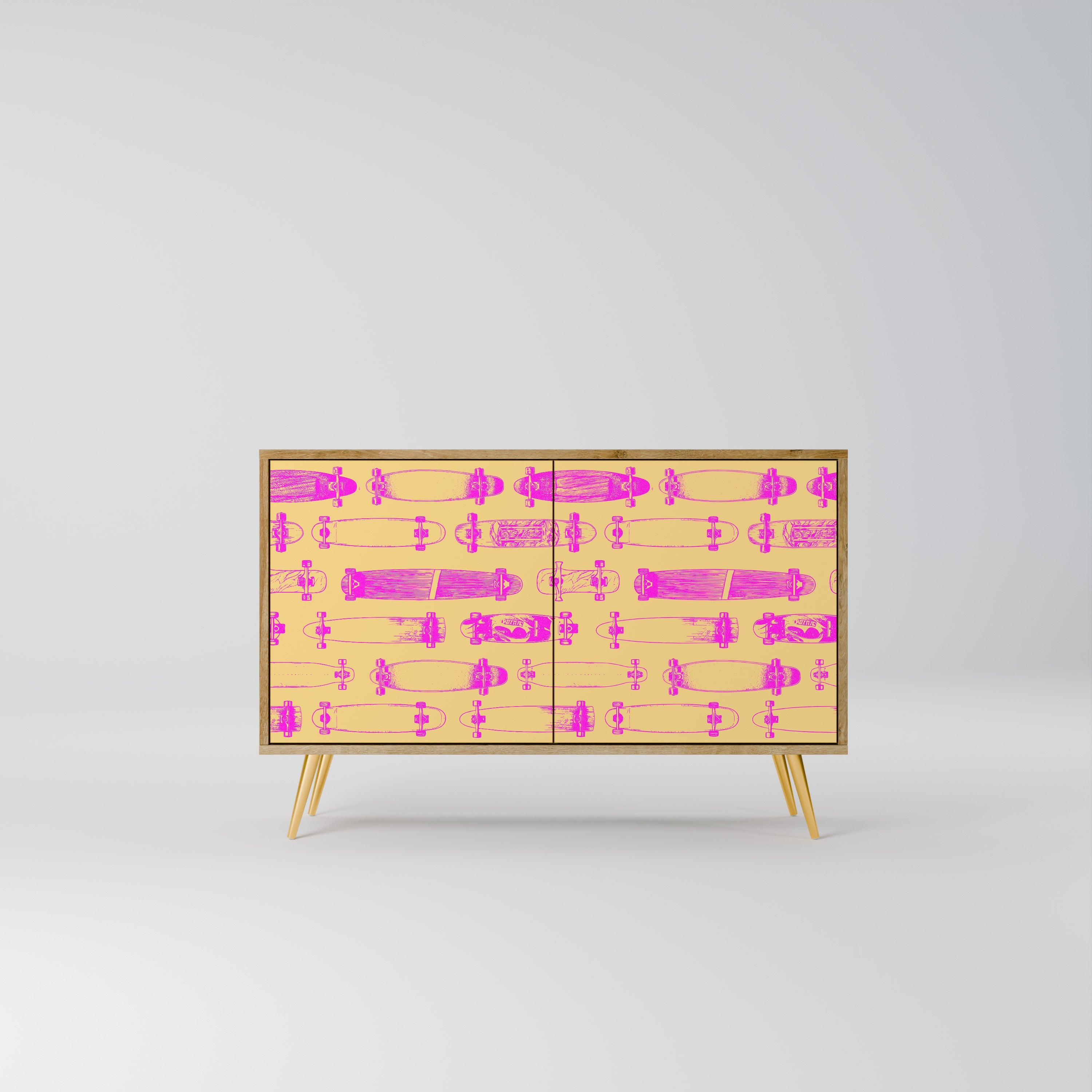 SKATEBOARD ARTISTRY 2-Door Sideboard in Oak Effect