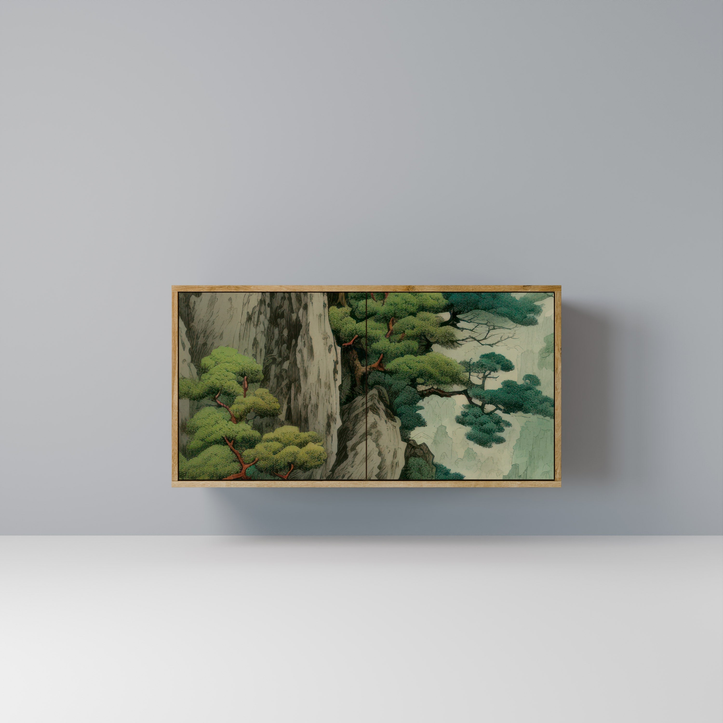 VERDURE ABYSS 2-Door Sideboard in Oak Effect