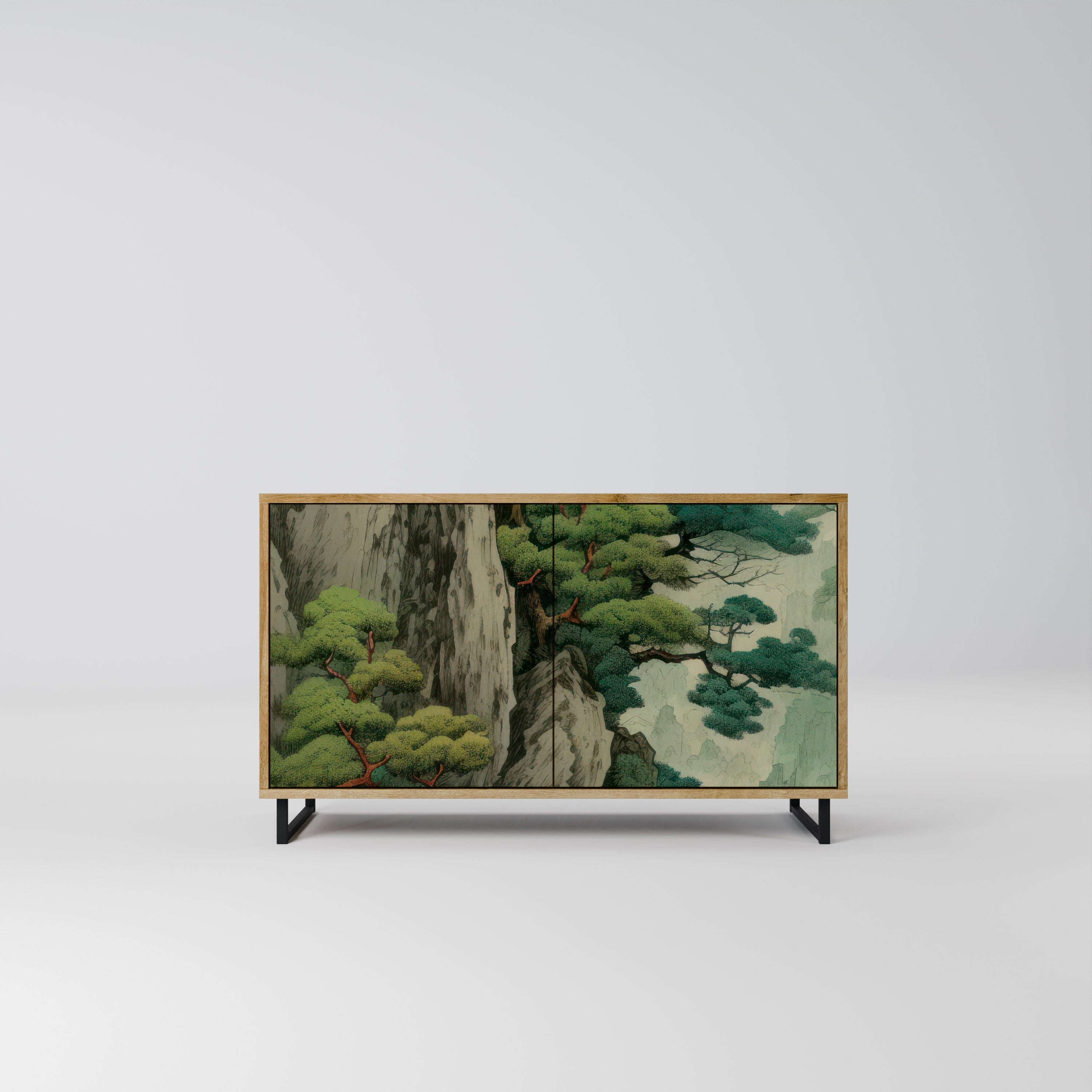 VERDURE ABYSS 2-Door Sideboard in Oak Effect