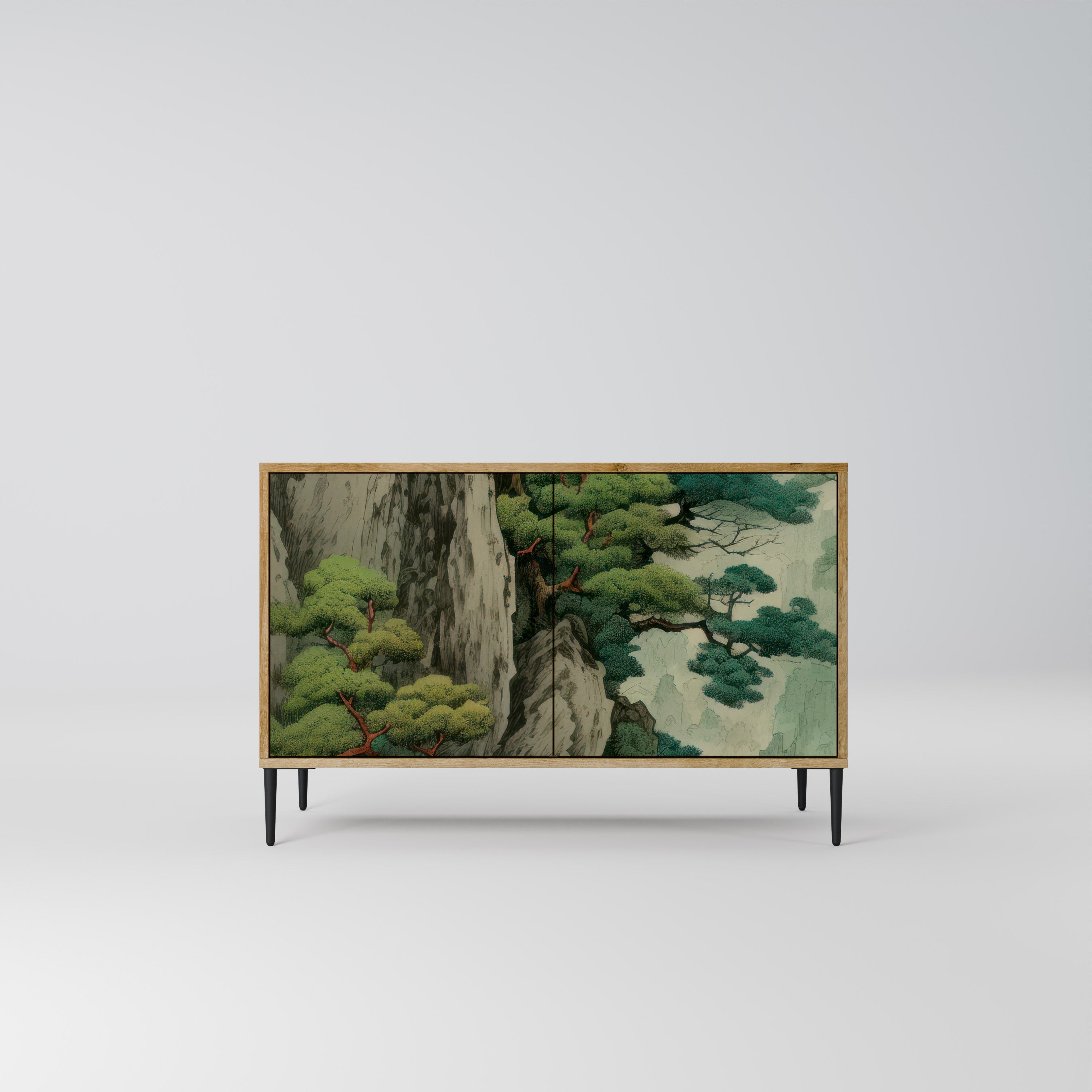 VERDURE ABYSS 2-Door Sideboard in Oak Effect