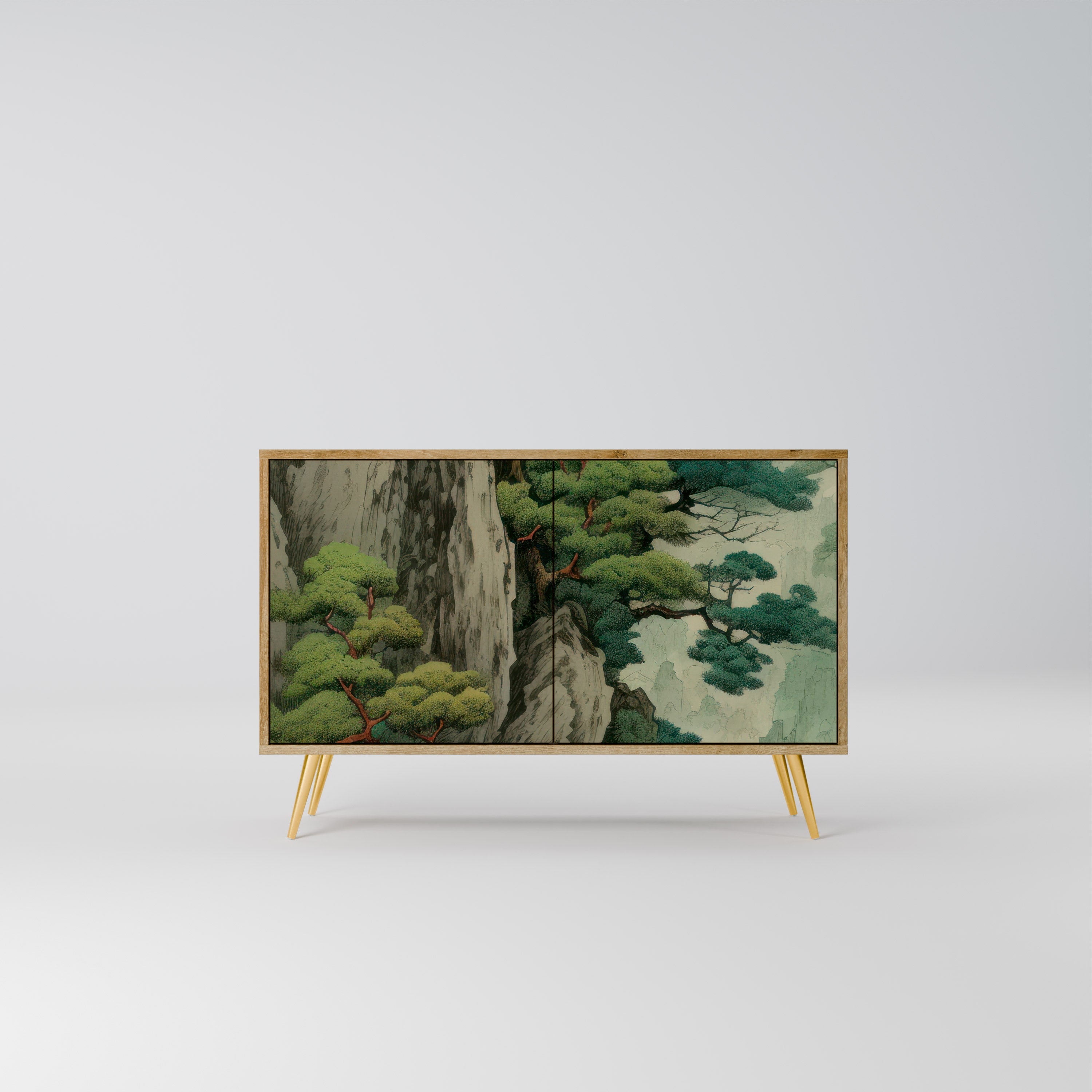 VERDURE ABYSS 2-Door Sideboard in Oak Effect